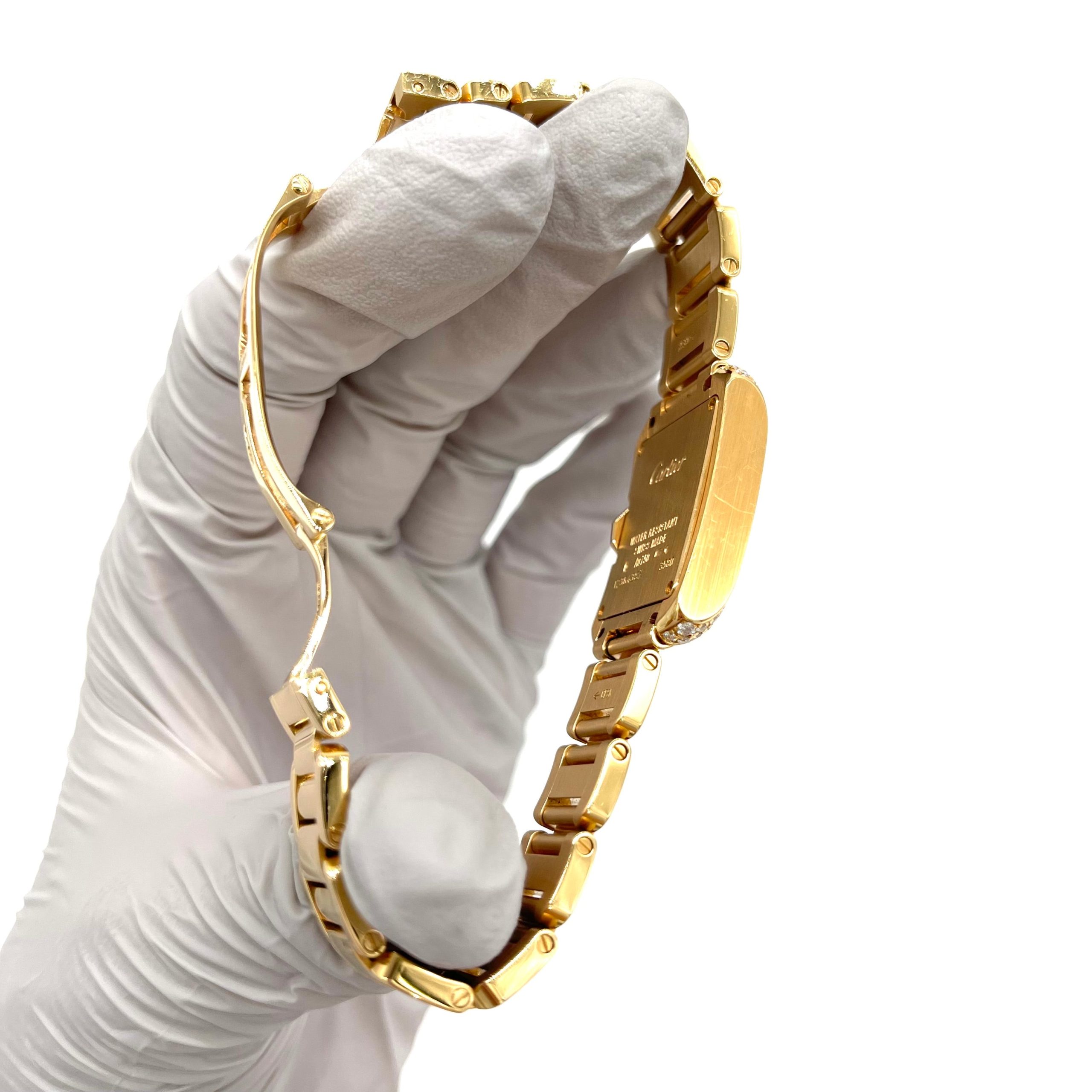 CARTIER TANK ANGLAISE YELLOW GOLD WITH DIAMONDS