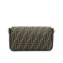 FENDI Baguette Brown FF jacquard fabric bag