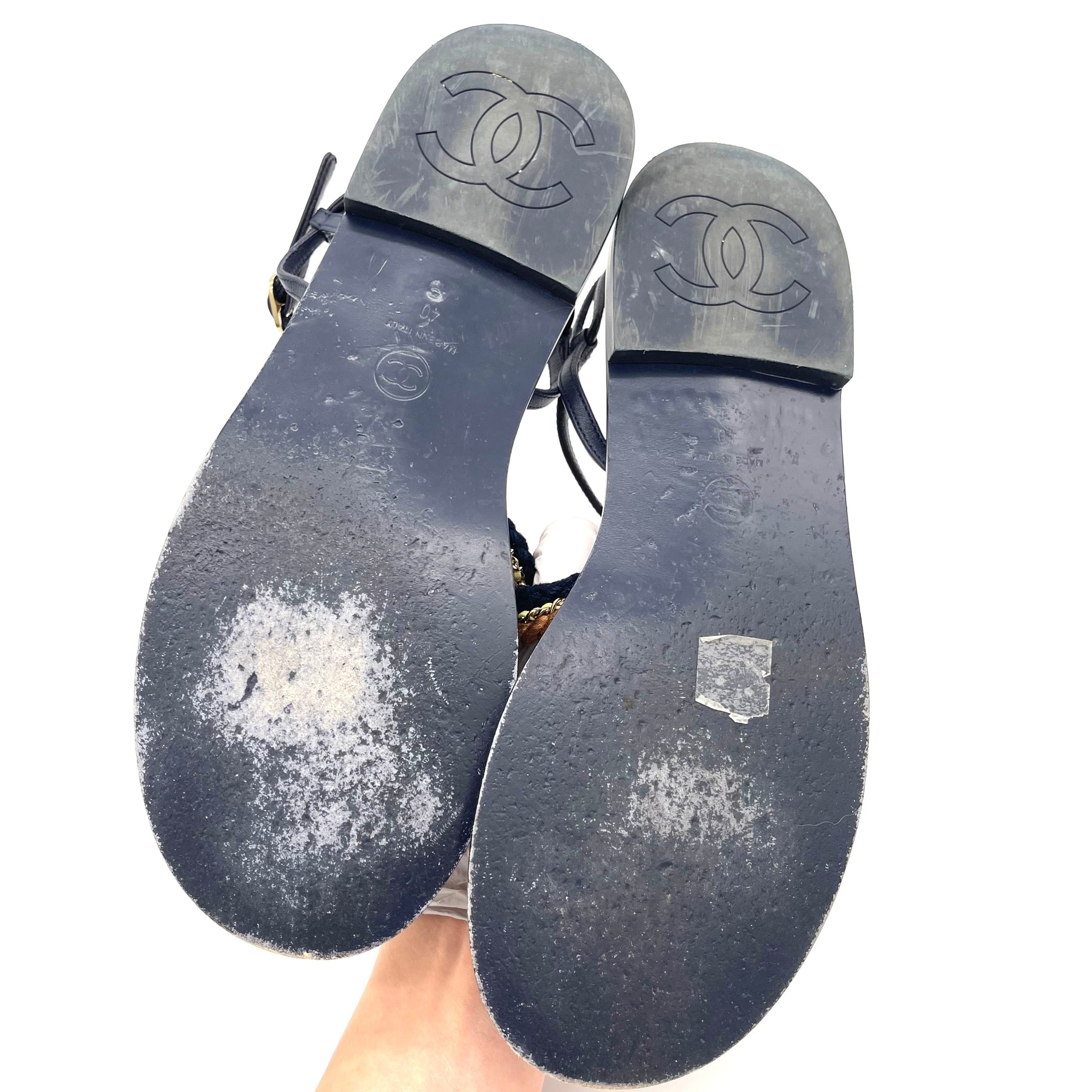 CHANEL Rope Sandals Size40 Retail Price $1150