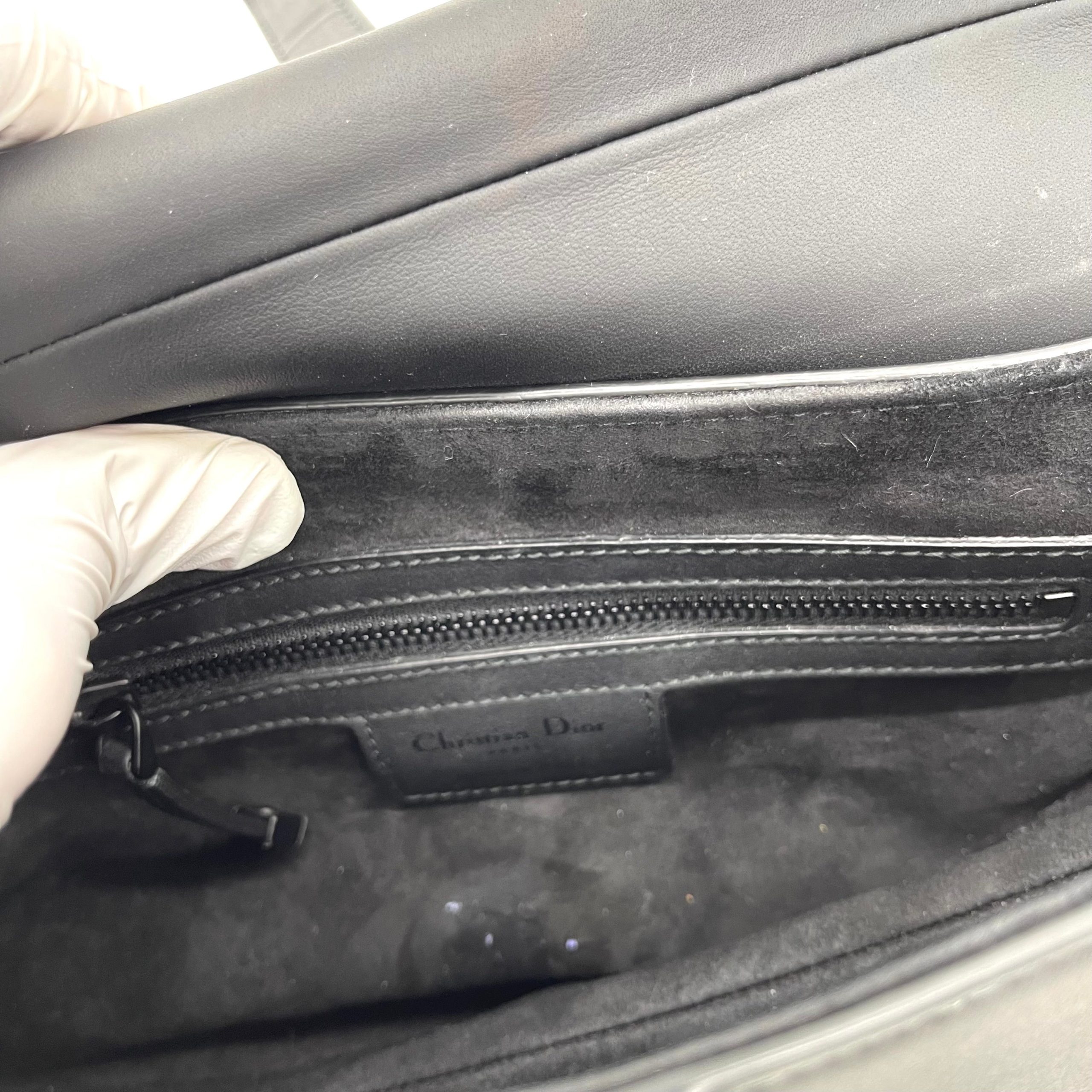 DIOR SADDLE BAG Black Ultramatte Calfskin