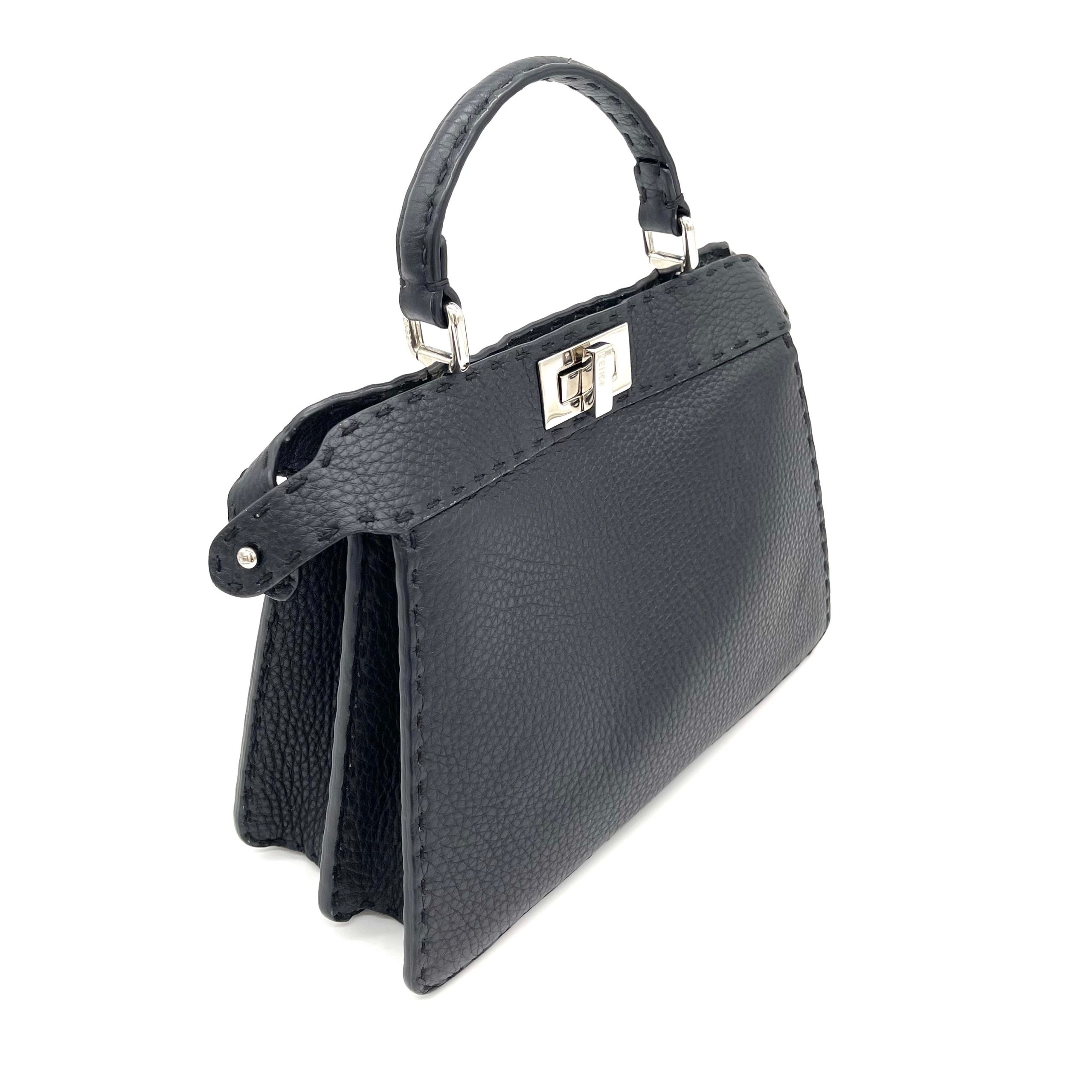 FENDI Peekaboo ISeeU Small Black Selleria bag