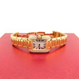CARTIER TANK ANGLAISE YELLOW GOLD WITH DIAMONDS