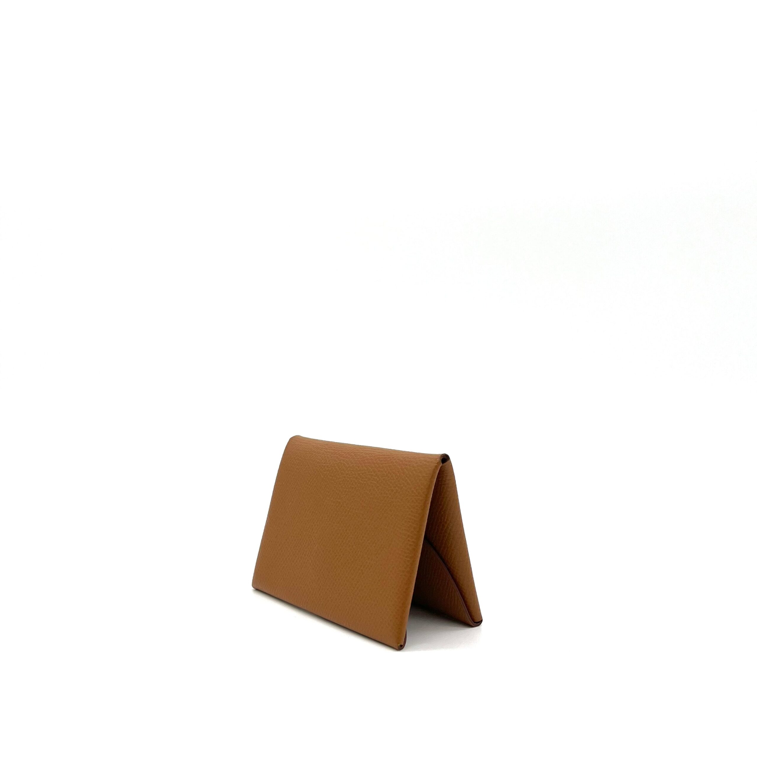 Hermes Epsom Calvi Duo Card Case Gold