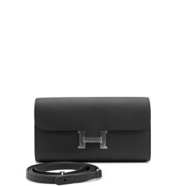 HERMES Epsom Constance Wallet To Go Black