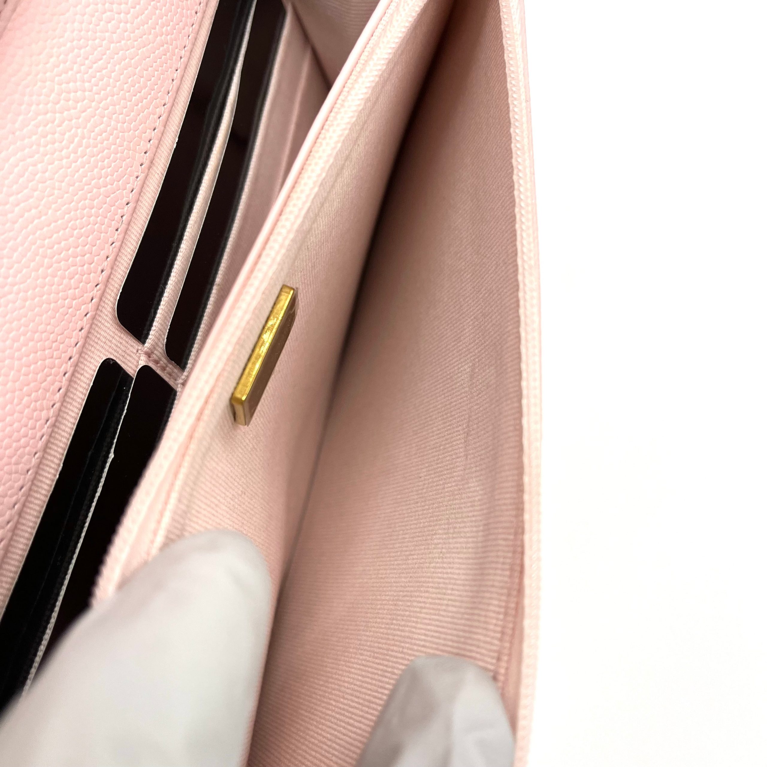 Chanel  Caviar Quilted Wallet on Chain WOC Light Pink