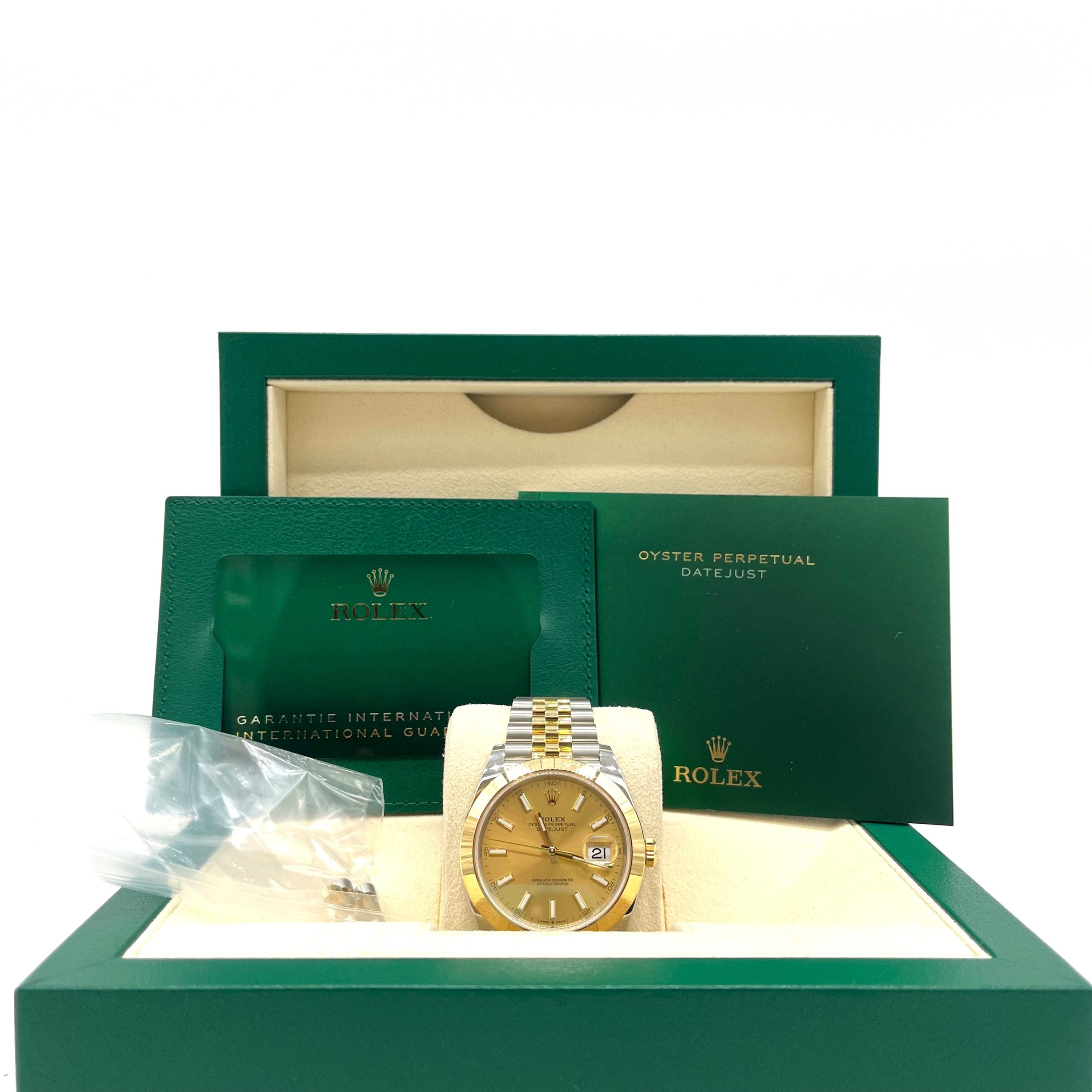 Rolex Datejust 41 Steel Champagne Dial Mens Watch 2021