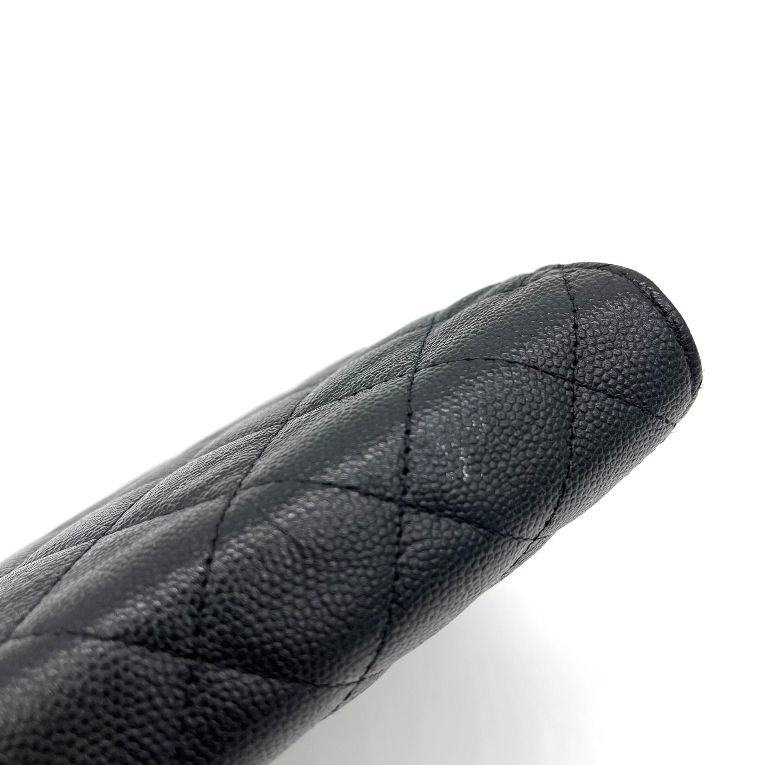 Chanel Caviar Quilted Square Wallet On Chain WOC Black 2018