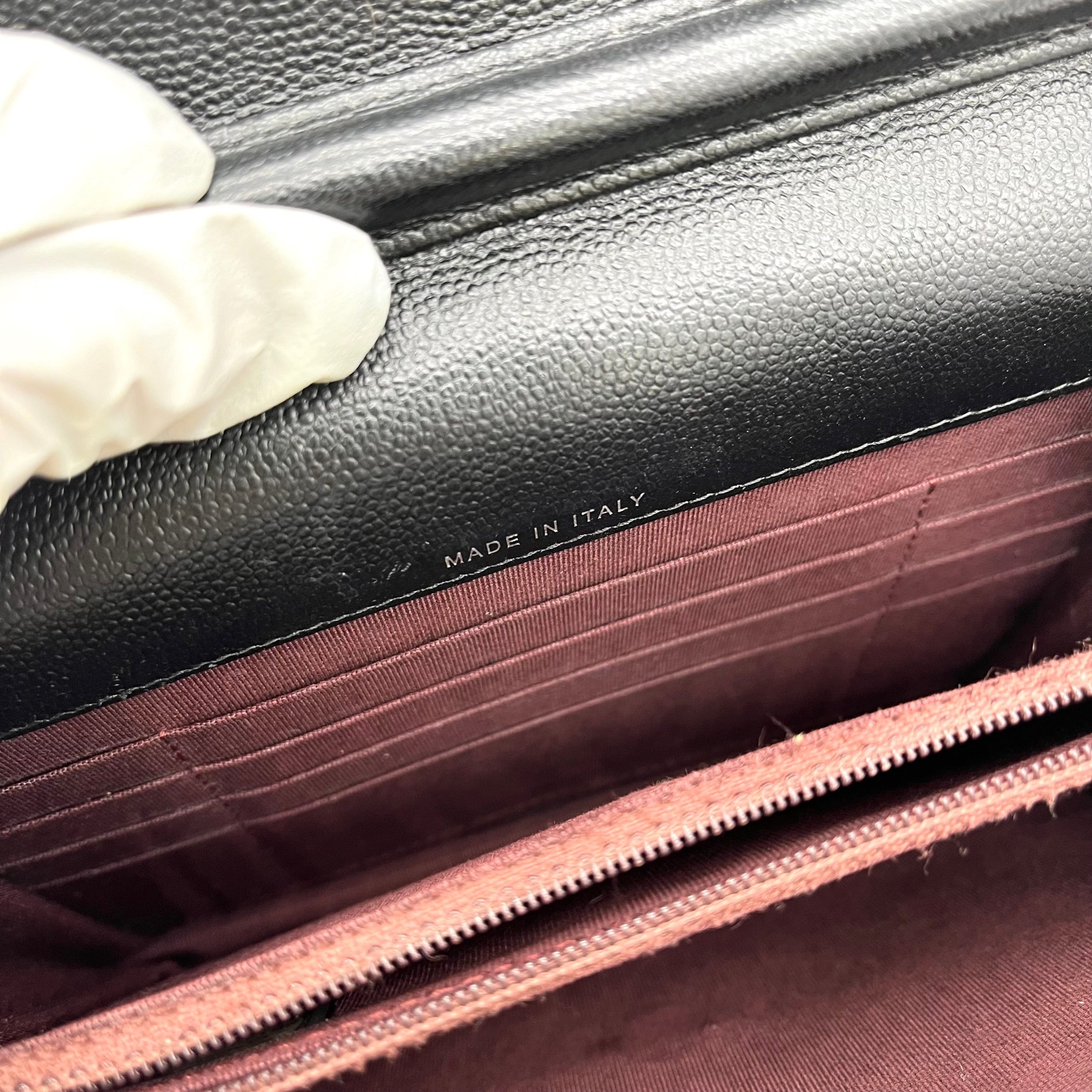 Chanel Caviar Quilted Square Wallet On Chain WOC Black 2018