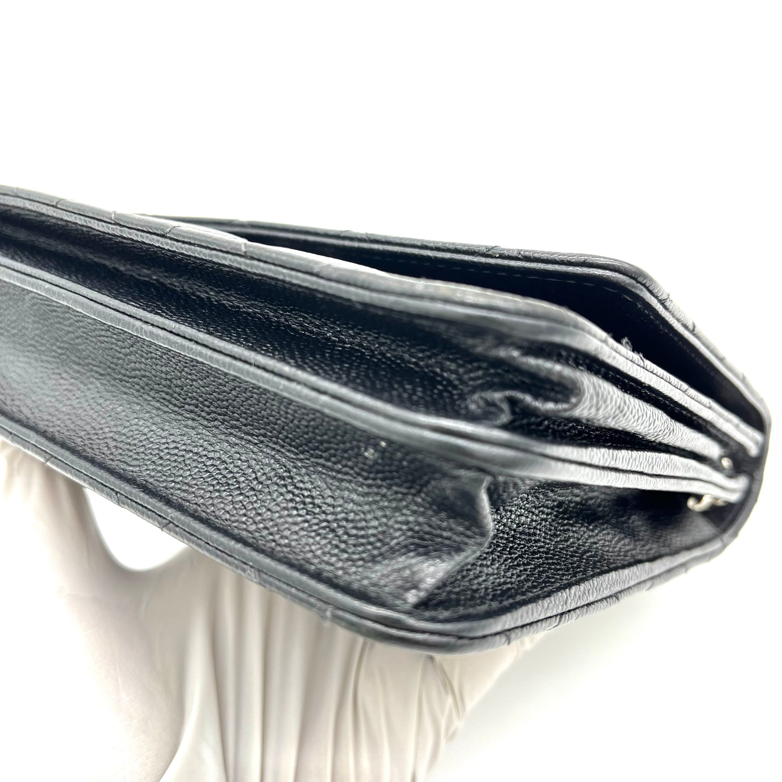 Chanel Caviar Quilted Square Wallet On Chain WOC Black 2018