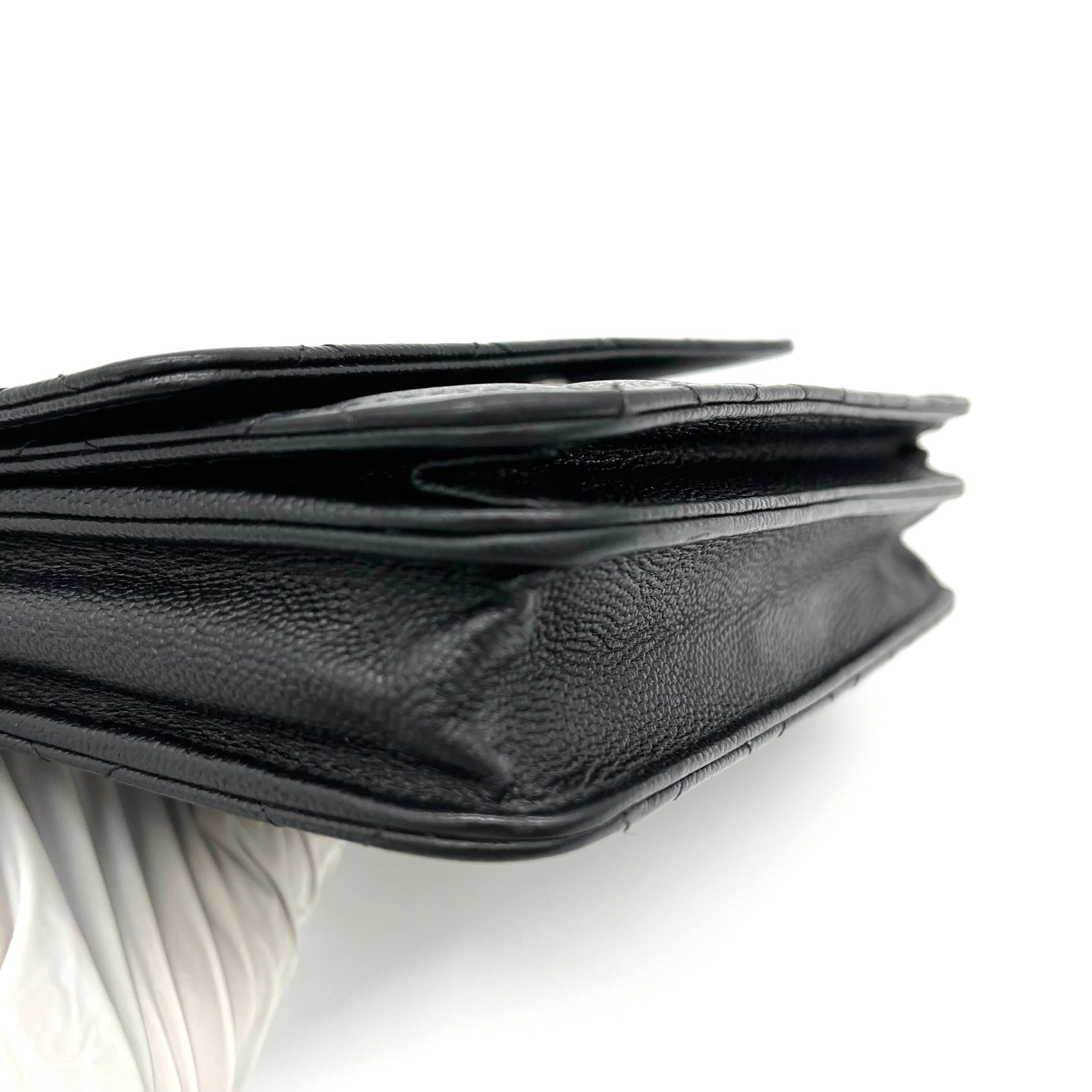 Chanel Caviar Quilted Square Wallet On Chain WOC Black 2018