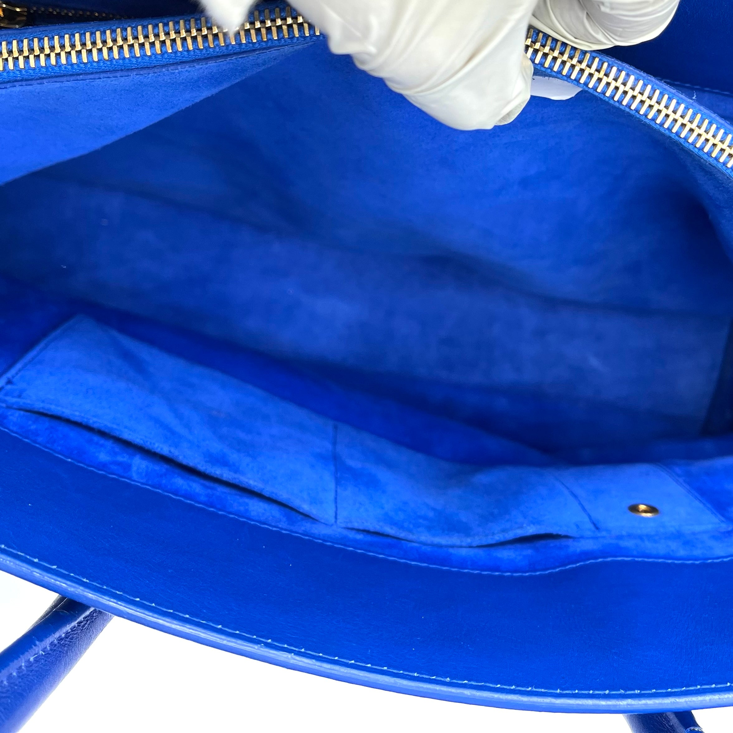 Saint Laurent Calfskin Large Sac de Jour Carryall Blue