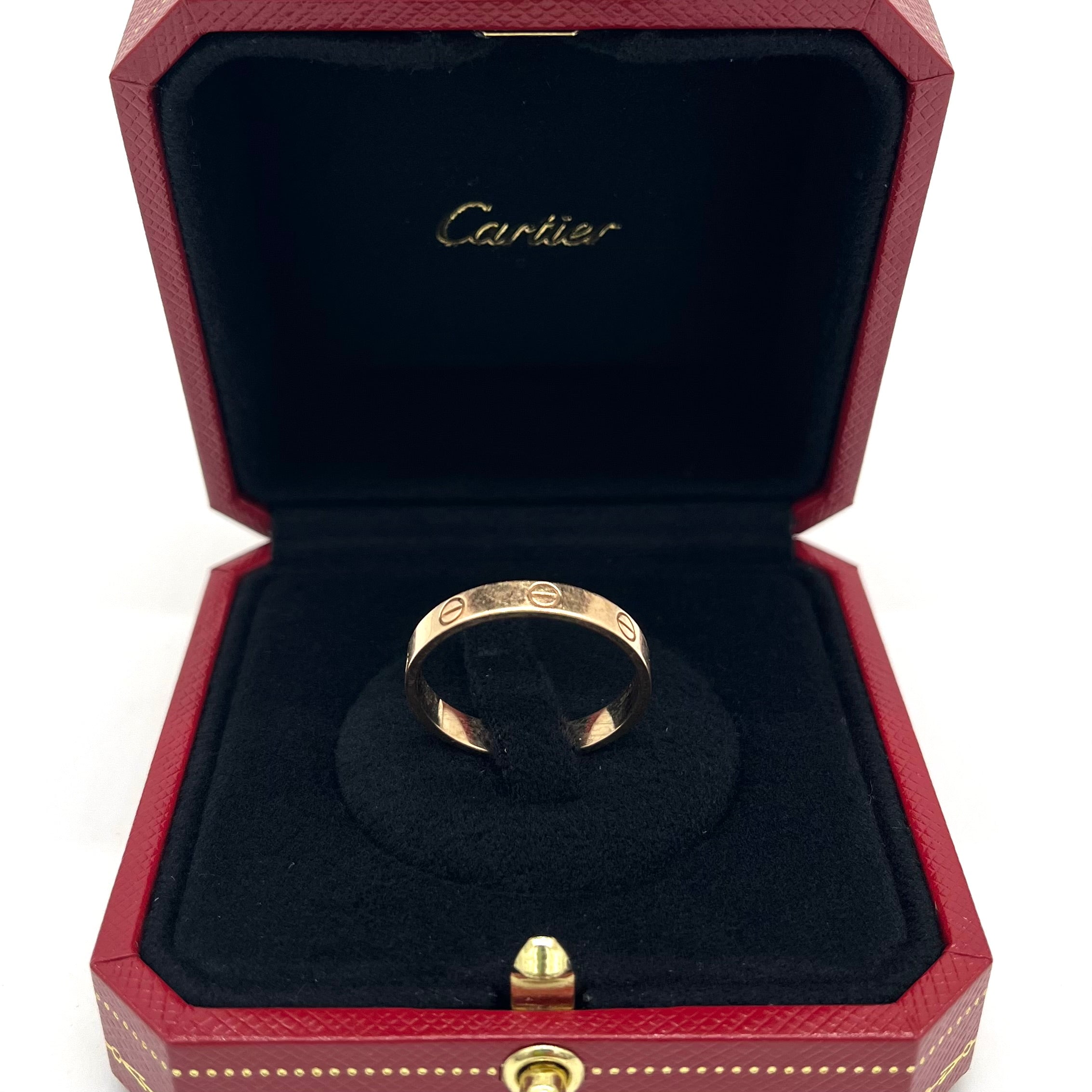 Cartier LOVE wedding band size of 63 Rose Gold