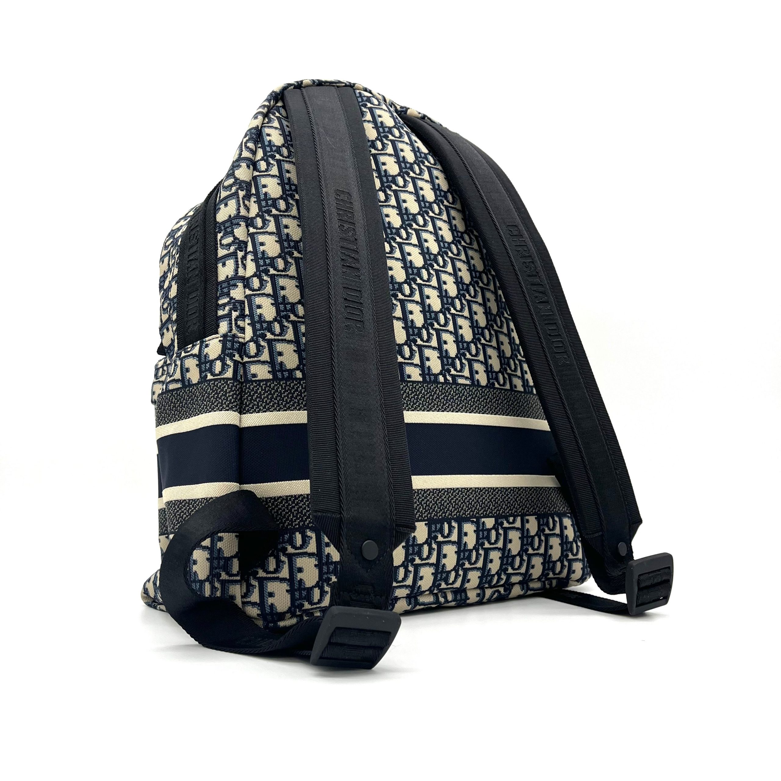 Christian Dior Oblique Diortravel Backpack Blue