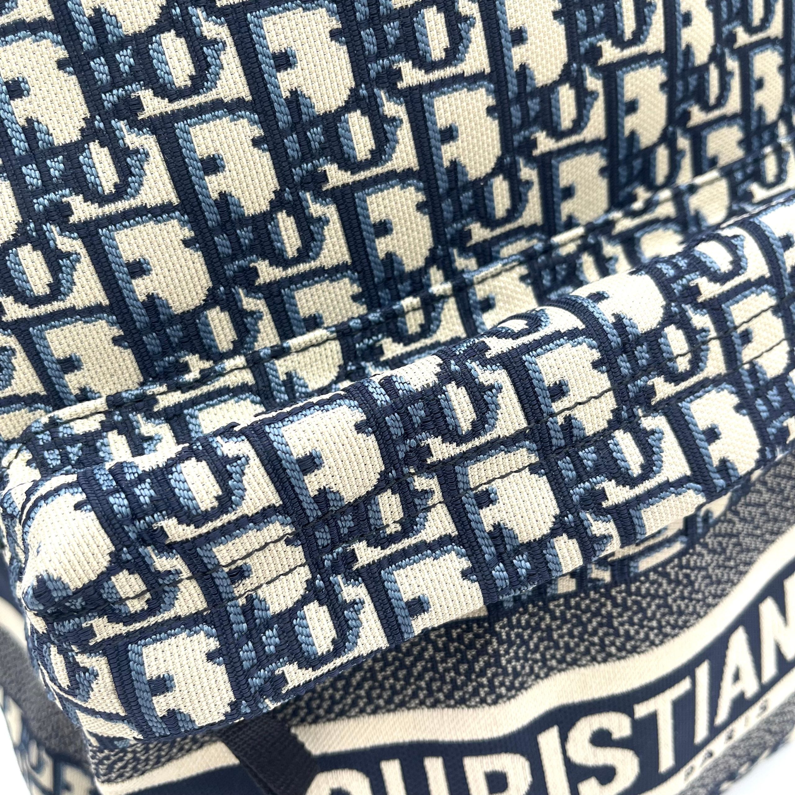 Christian Dior Oblique Diortravel Backpack Blue