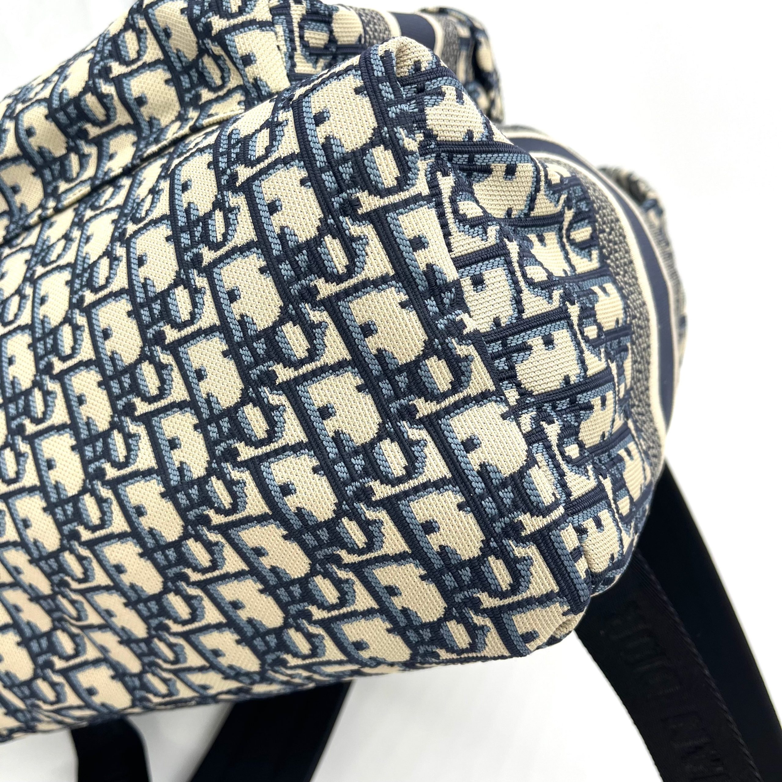 Christian Dior Oblique Diortravel Backpack Blue