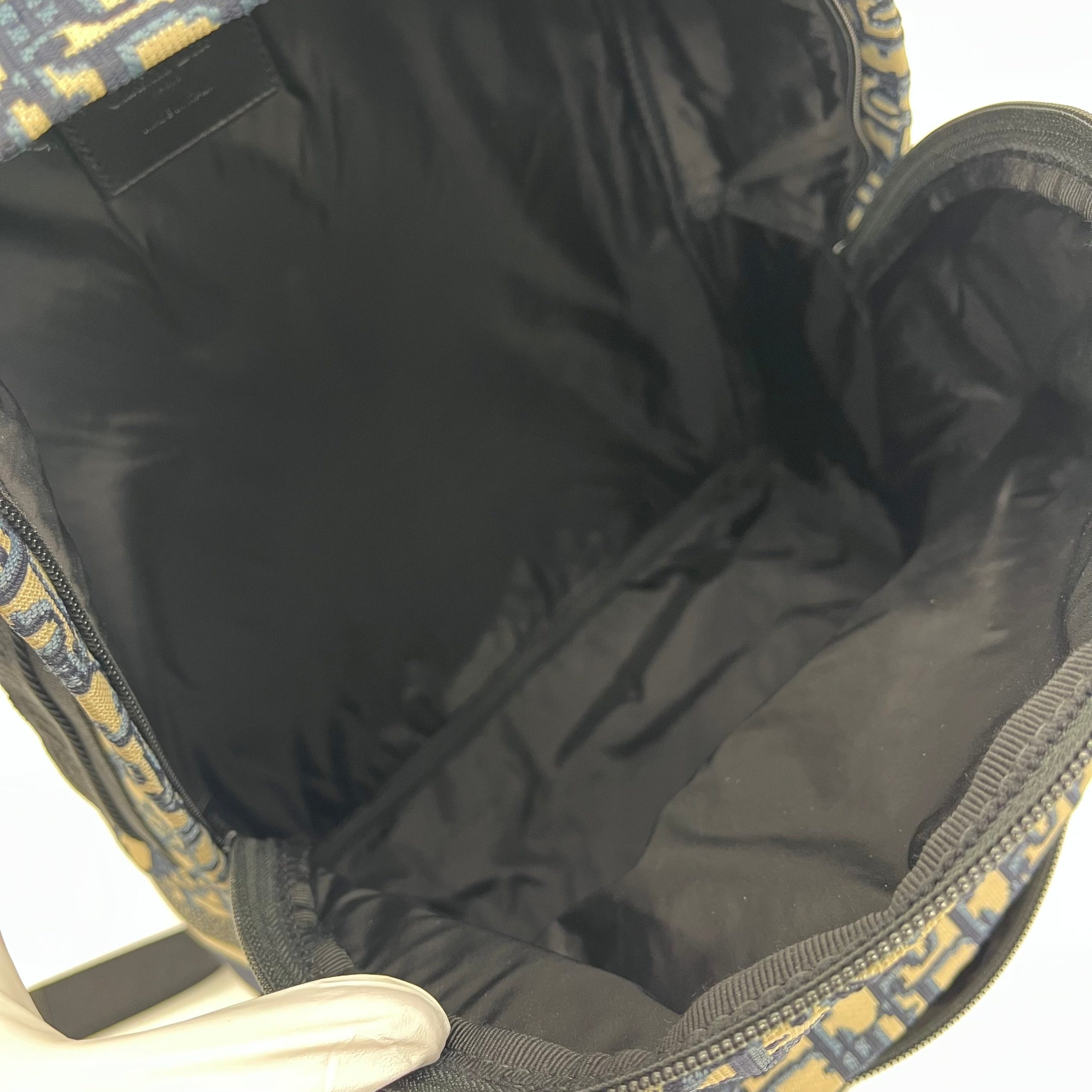 Christian Dior Oblique Diortravel Backpack Blue
