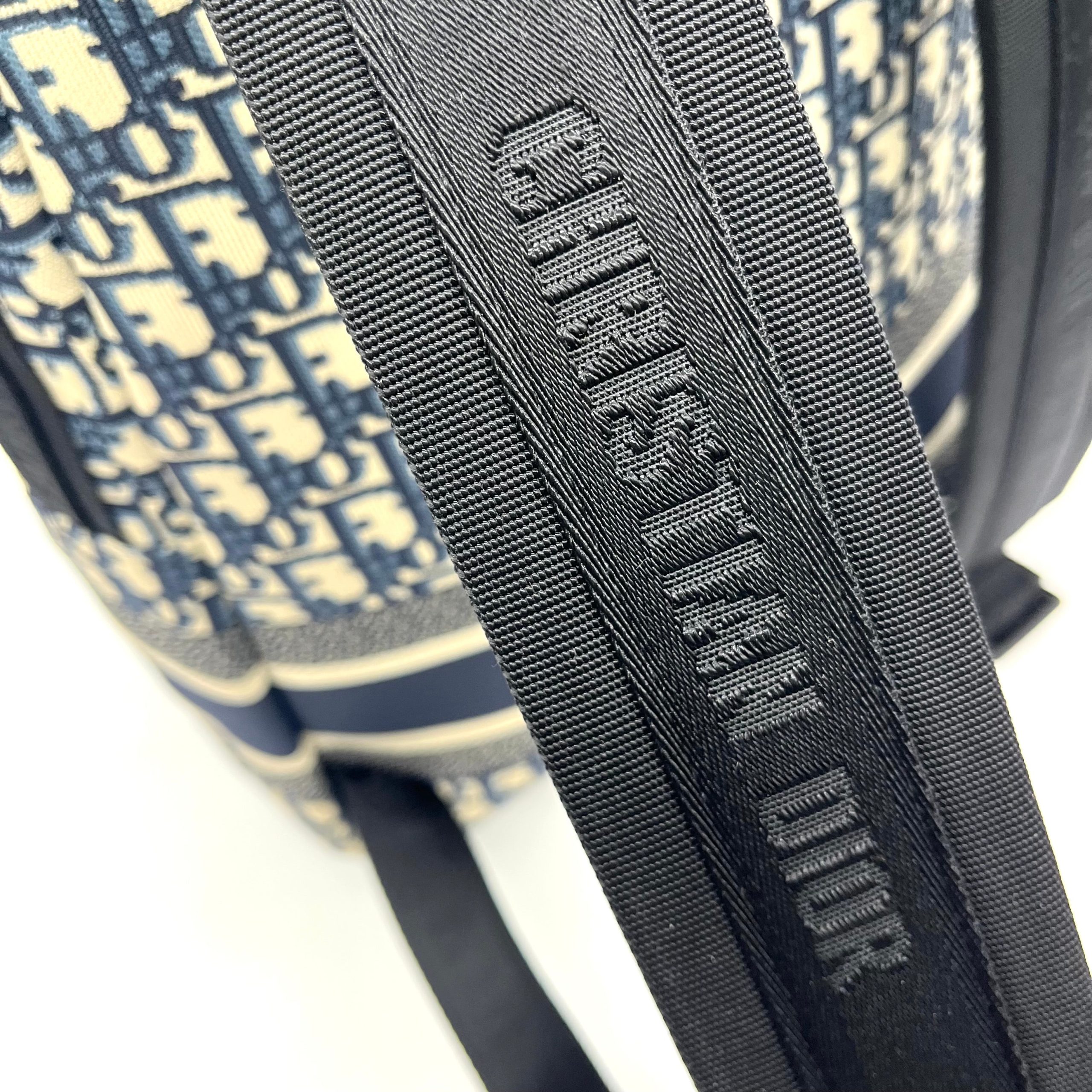 Christian Dior Oblique Diortravel Backpack Blue