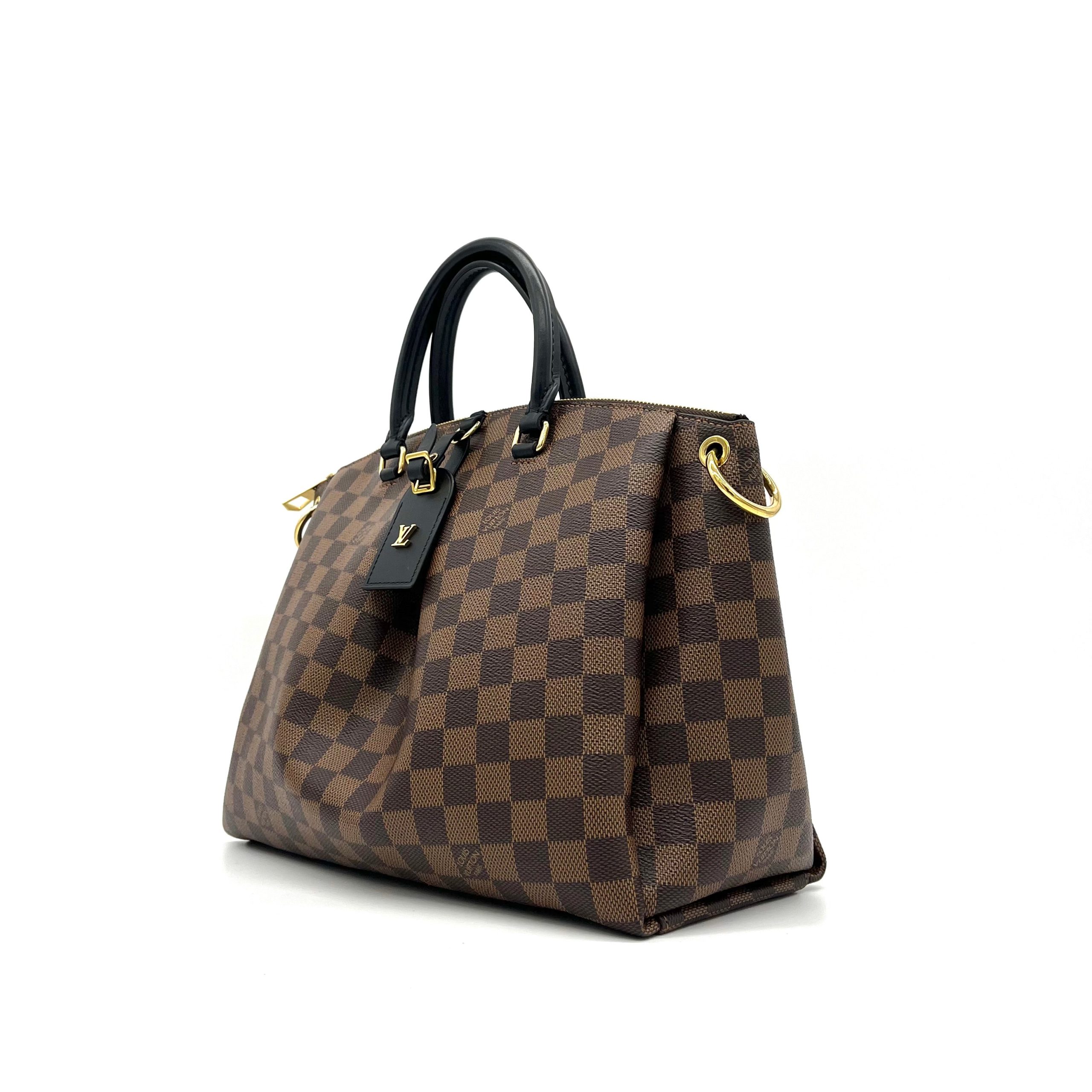 Louis Vuitton LOUIS VUITTON Damier Ebene Odeon Tote MM Black