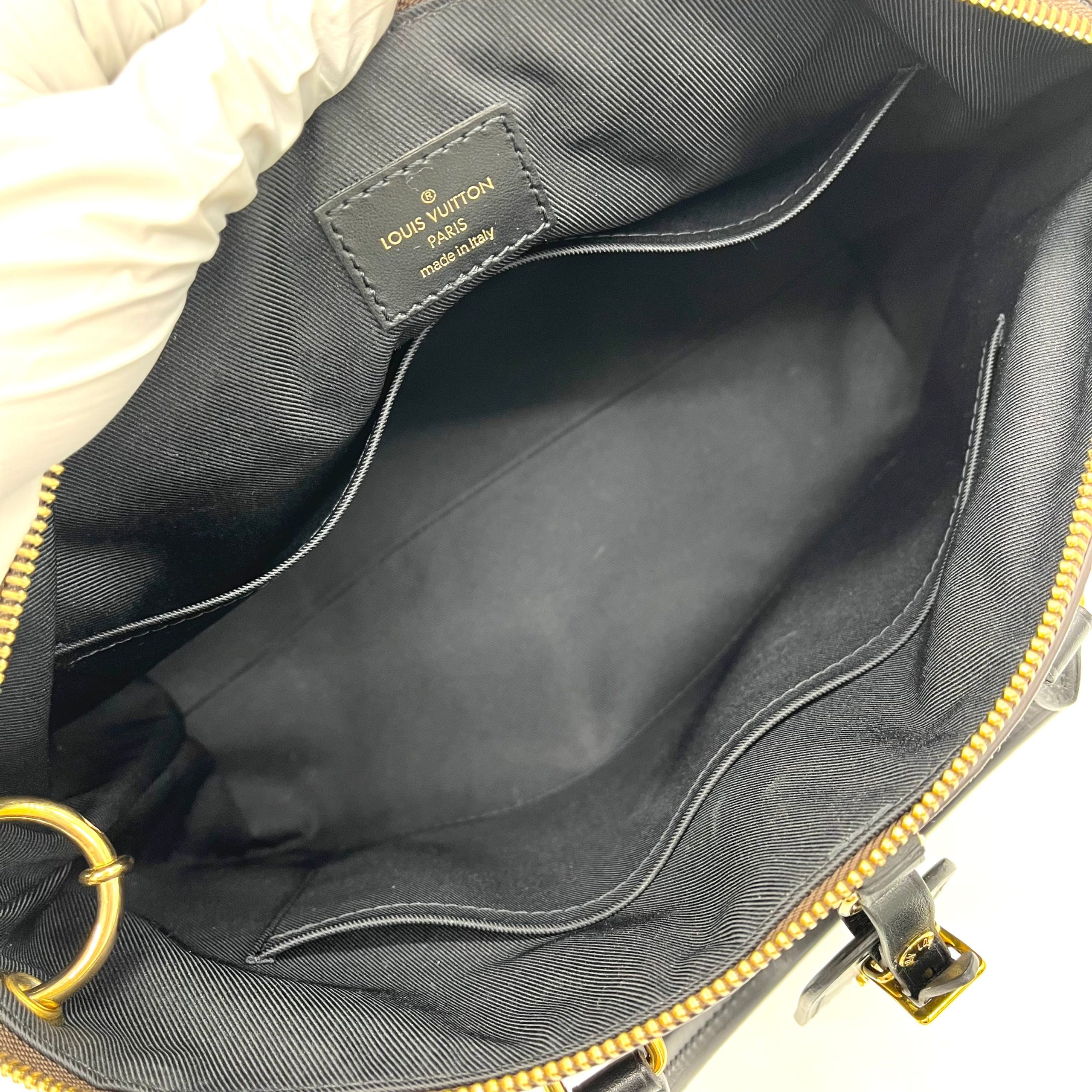 Louis Vuitton LOUIS VUITTON Damier Ebene Odeon Tote MM Black