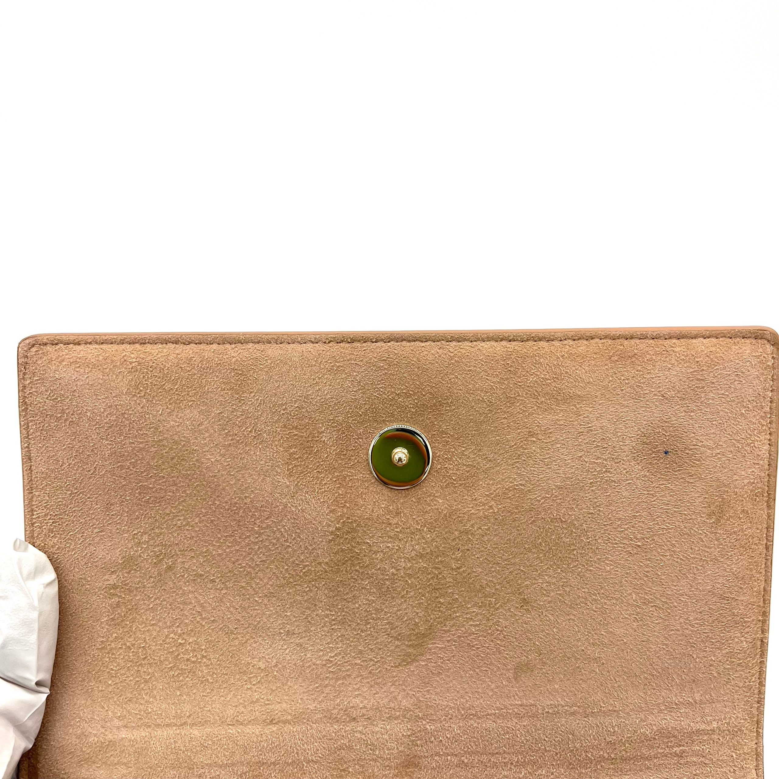 Christian Dior Calfskin 30 Montaigne 2 in 1 Pouch Beige