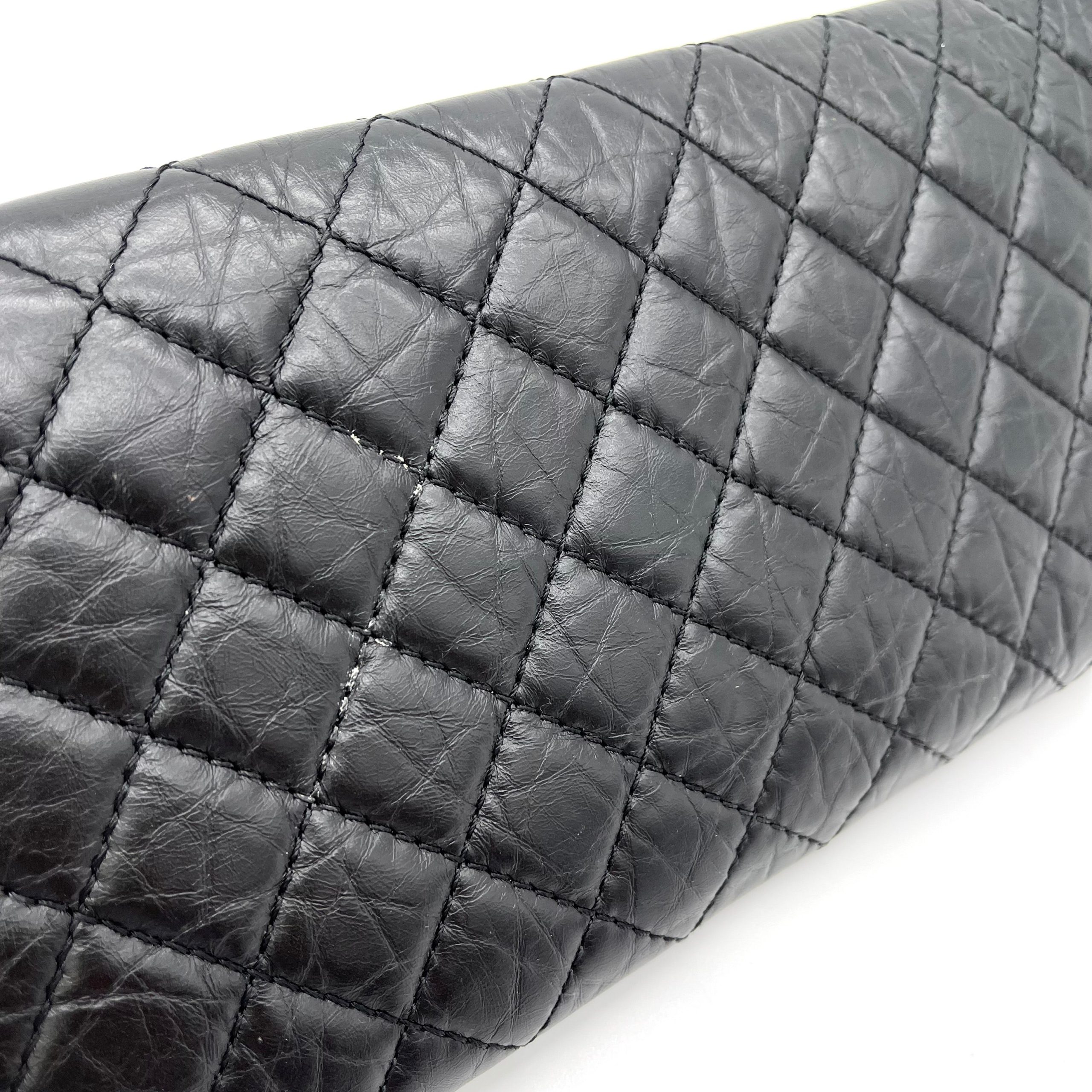 CHANEL Paris-Hamburg Clasp Quilted Clutch Black 2018-2019