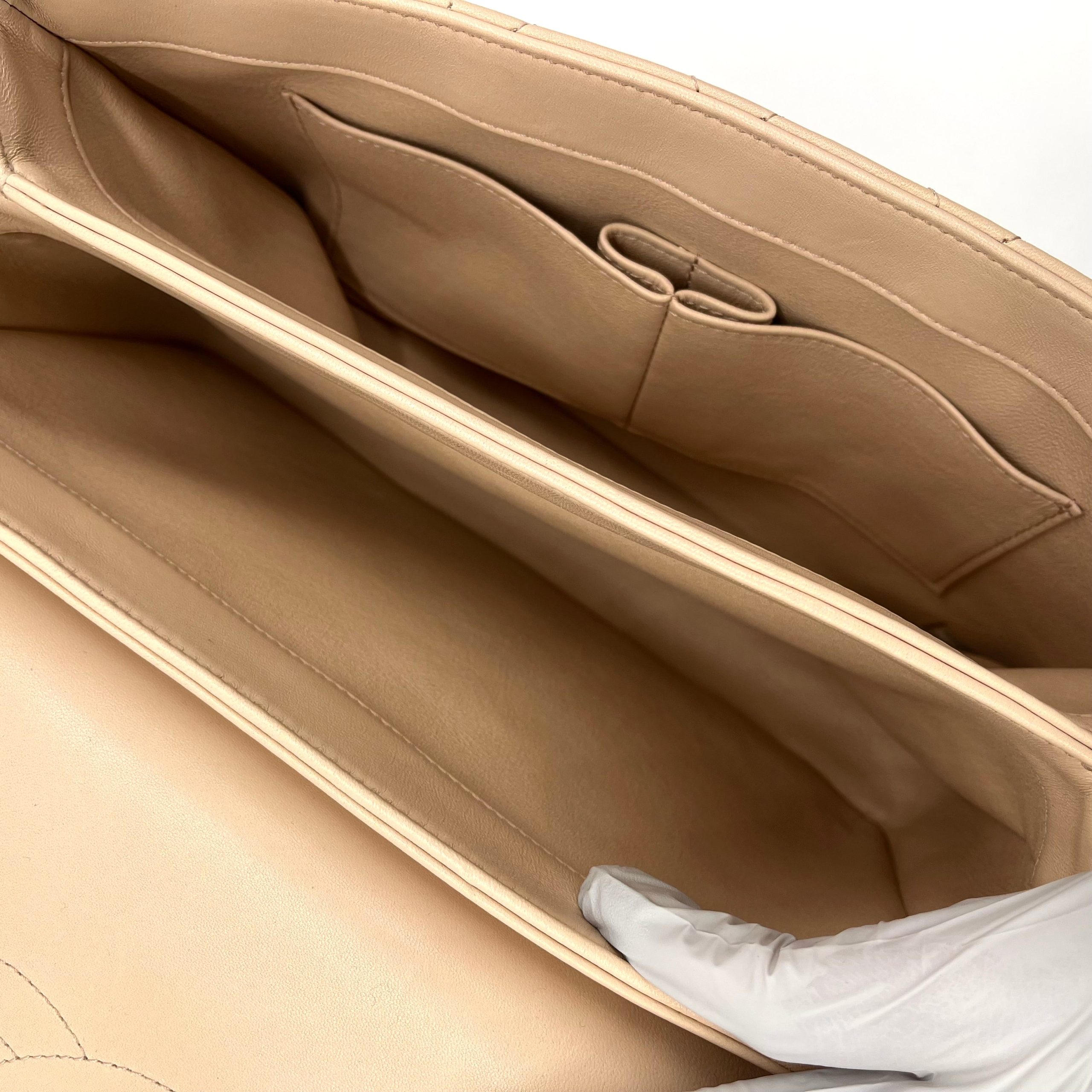 Chanel Lambskin Quilted Large Trendy CC Flap Light Beige 2021