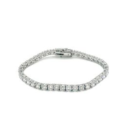 14k White Gold 40 Stones Diamond Bracelet