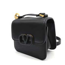 Valentino Garavani Smooth Calfskin Micro VSling Shoulder Bag Black