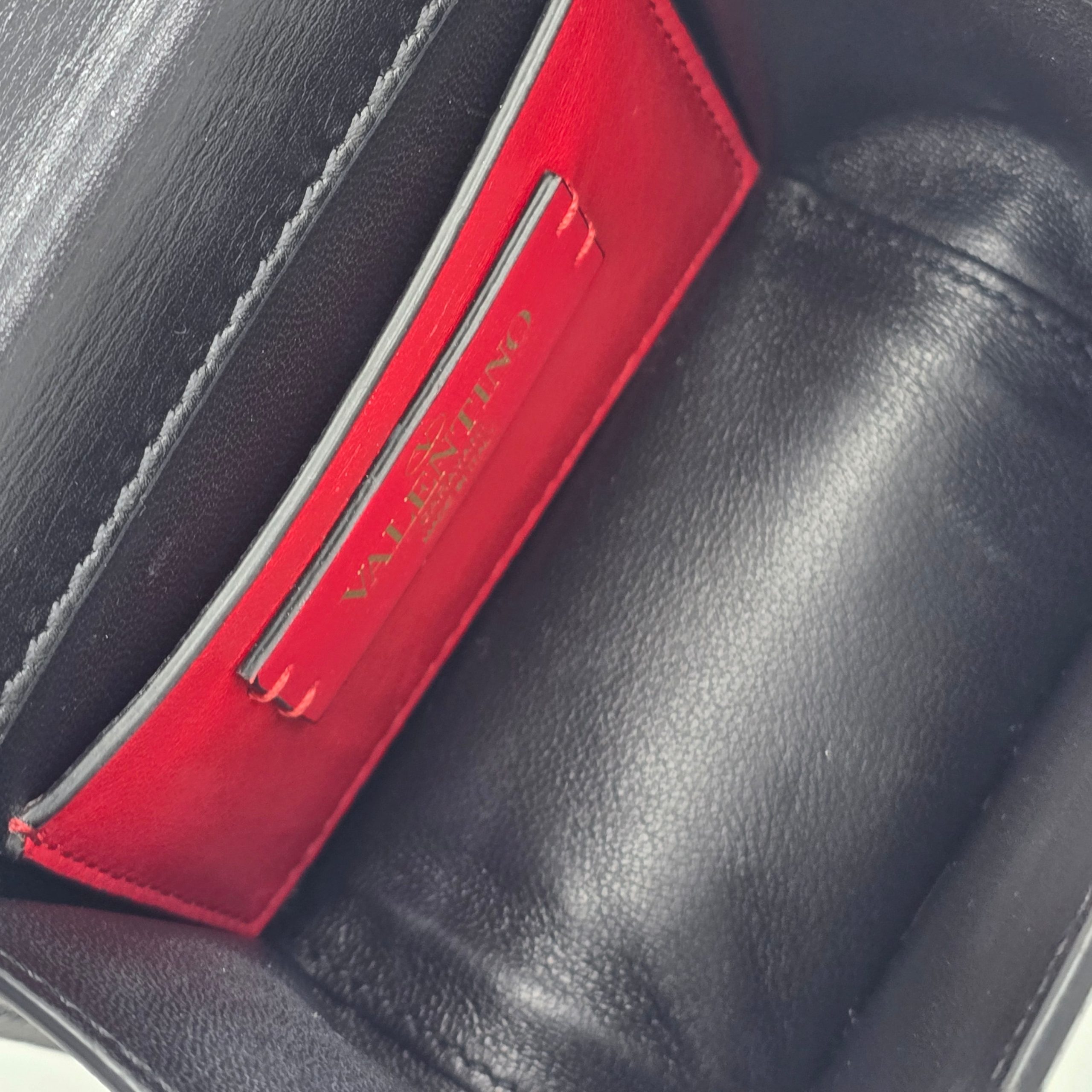 Valentino Garavani Smooth Calfskin Micro VSling Shoulder Bag Black