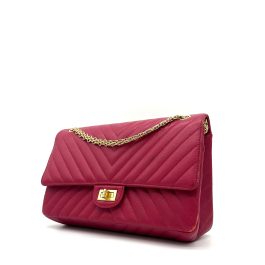 Chanel Sheepskin Chevron Quilted 2.55 Reissue 226 Flap Dark Pink 2017