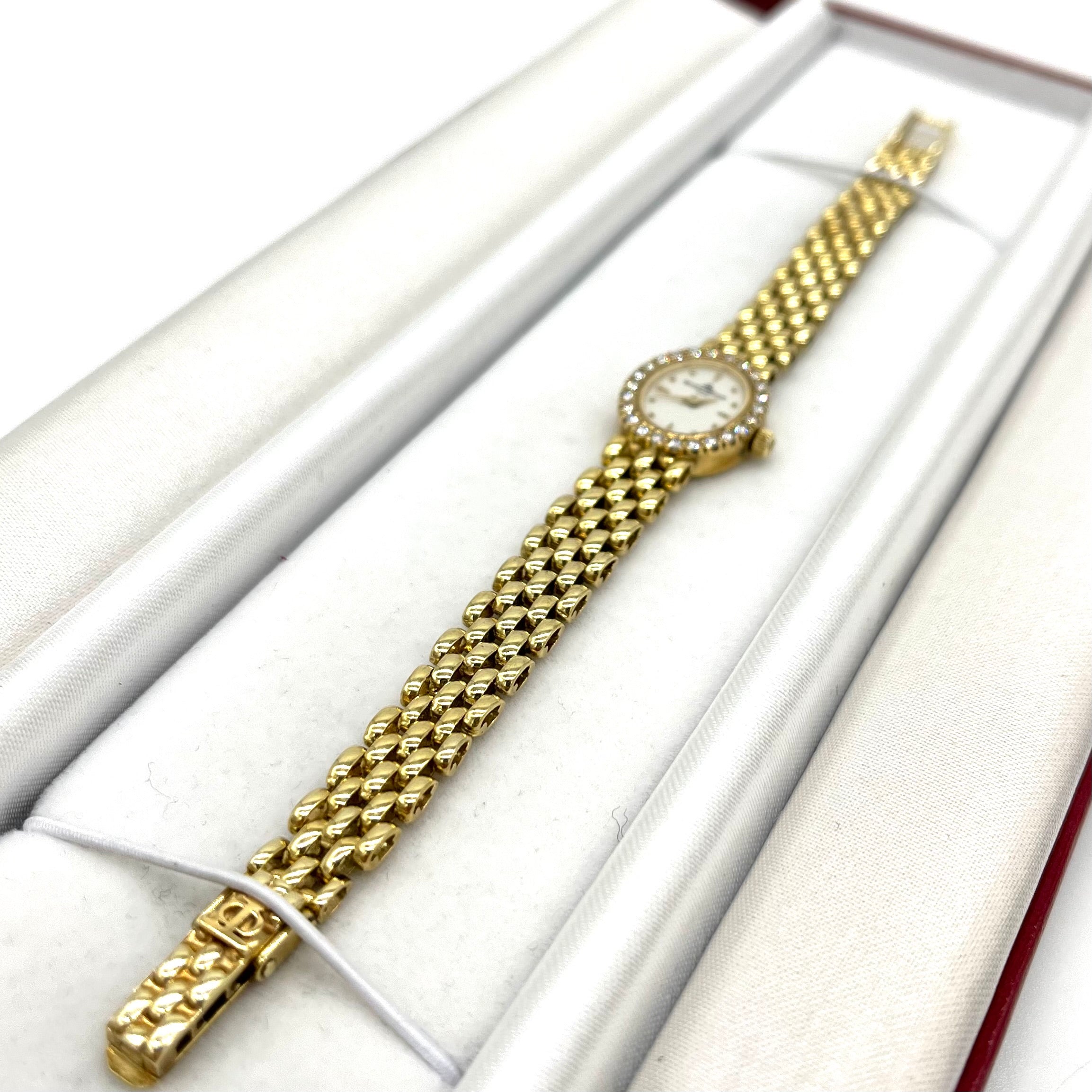 14K Yellow Gold Baume & Mercier 14K Yellow Gold Watch With Diamond Bezel