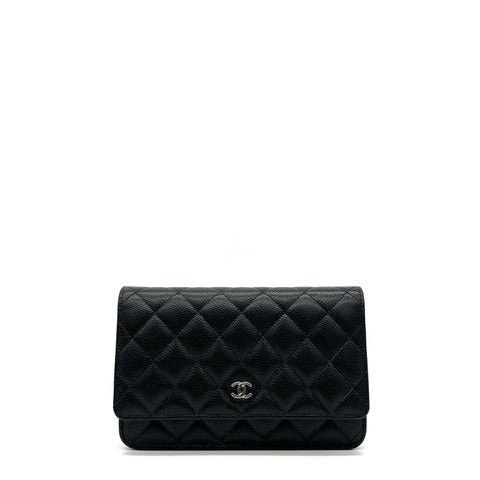 Chanel Caviar Quilted Wallet on Chain WOC Black