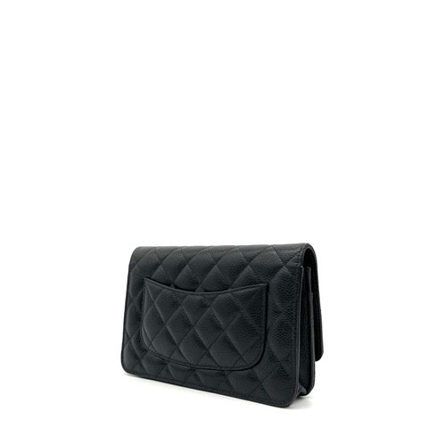 Chanel Caviar Quilted Wallet on Chain WOC Black