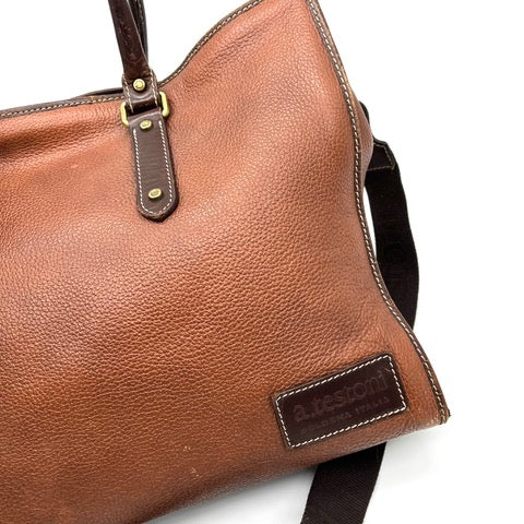 A.testoni Italy Leather shoulder Bag