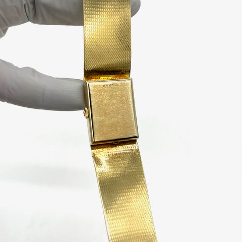 Vintage 14K Gold OMEGA Wristwatch Mesh Watch Swiss Mechanical Movement