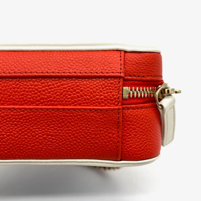 Chanel Caviar Quilted Small CC Filigree Vanity Case Blue White Red 2019