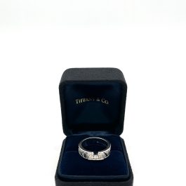 Tiffany & Co Atlas Diamond Ring 18Kt White Gold 0.15Ct Size 6