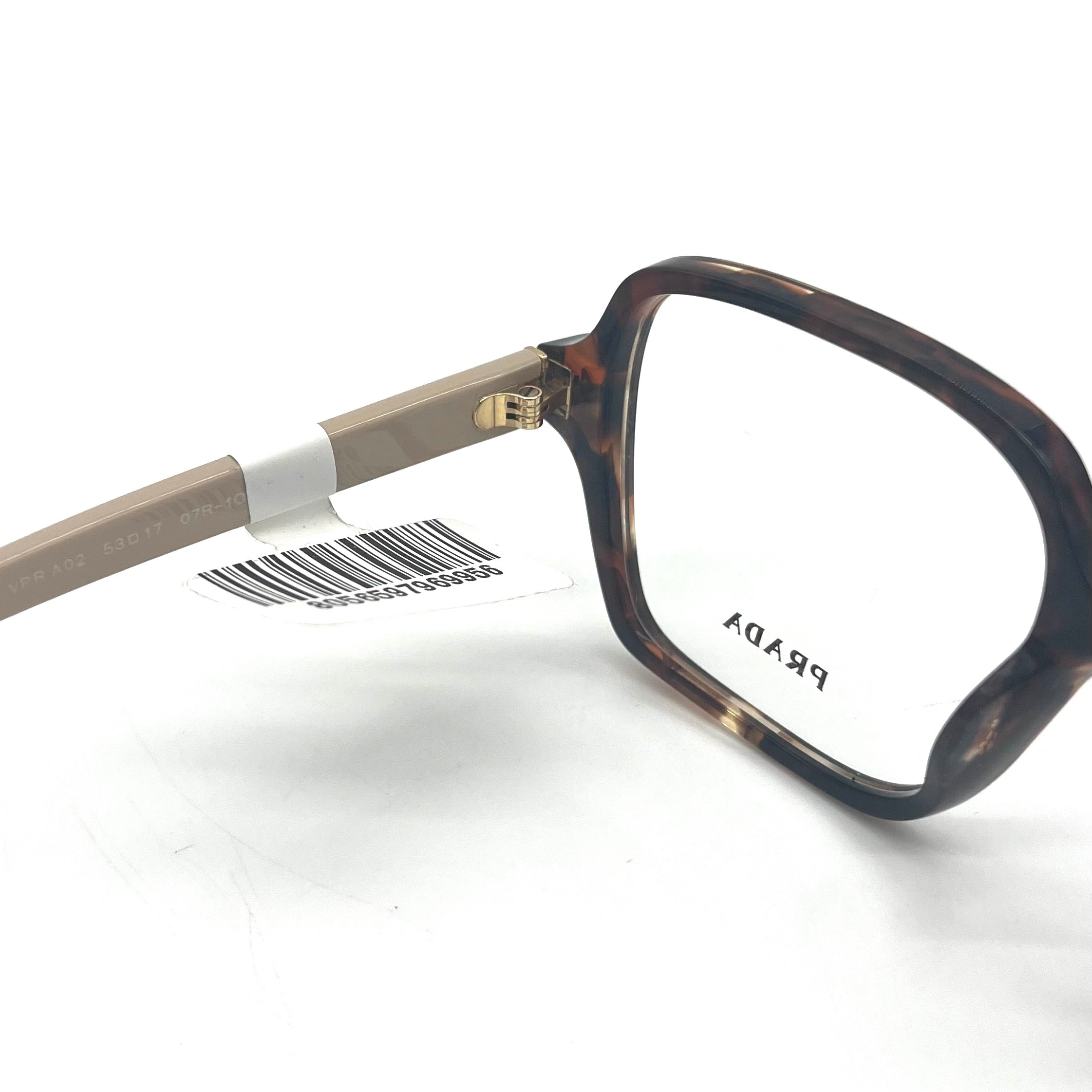 PRADA PR A02V 07R101 Havana Caramel Eyeglasses Frame