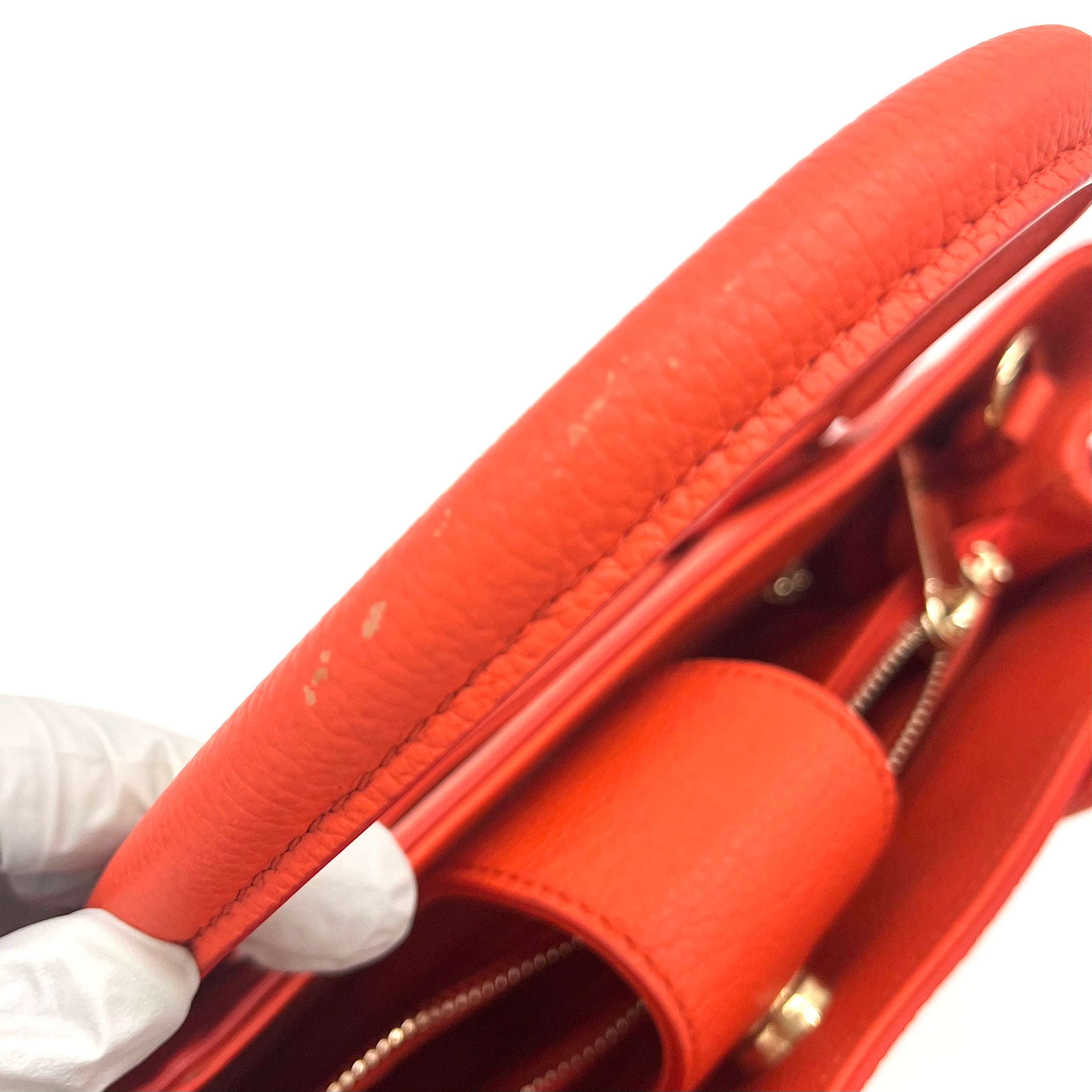 CHANEL Grained Calfskin Small Neo Executive Shopper Tote Red 2017