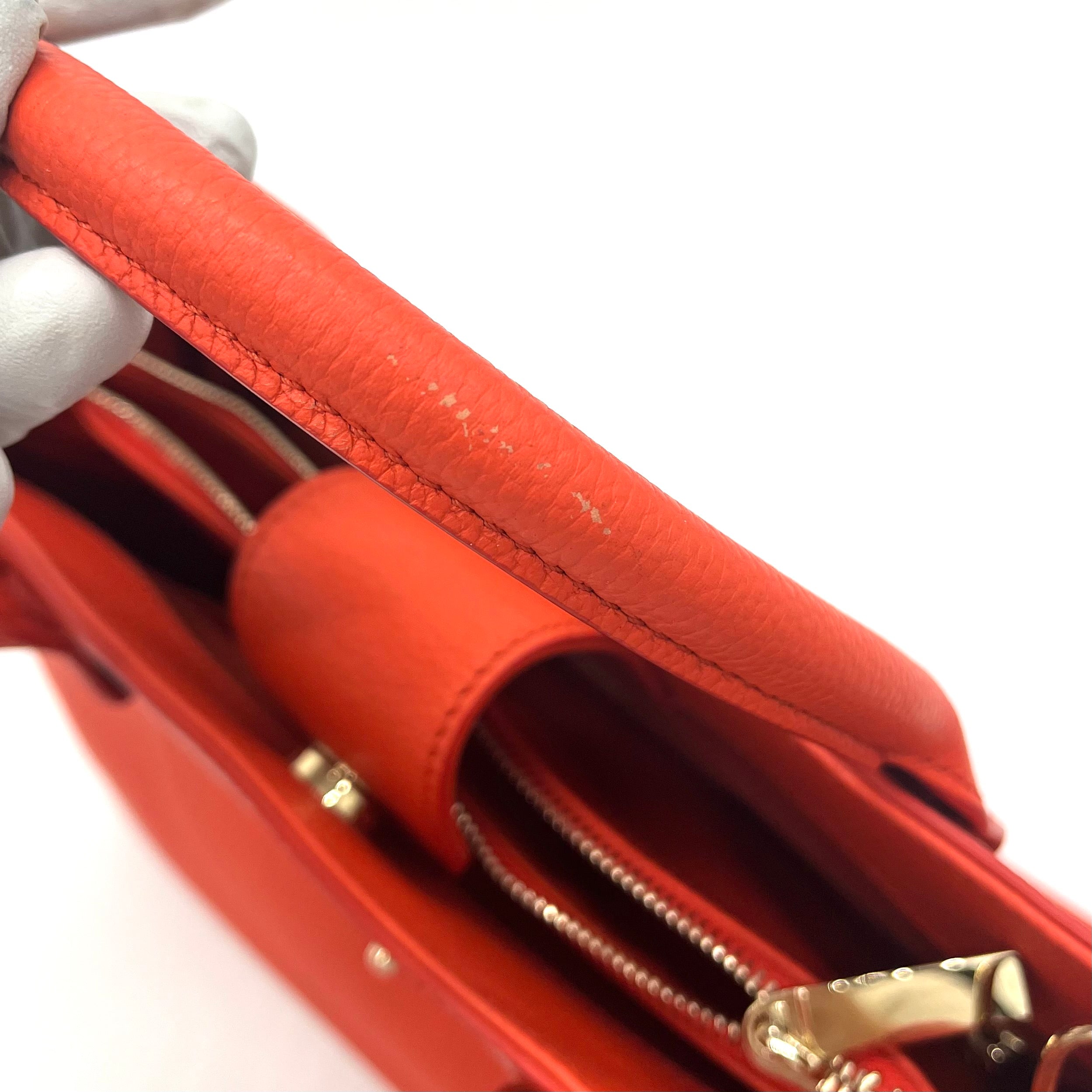 CHANEL Grained Calfskin Small Neo Executive Shopper Tote Red 2017