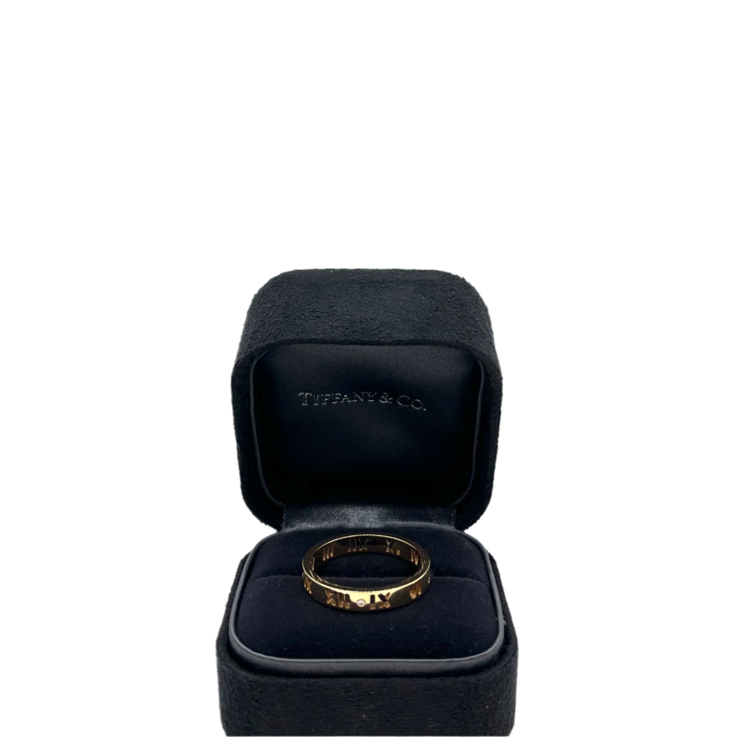 Tiffany & Co. Tiffany Atlas Pierced Diamond Ring 18K Yellow Gold Ring