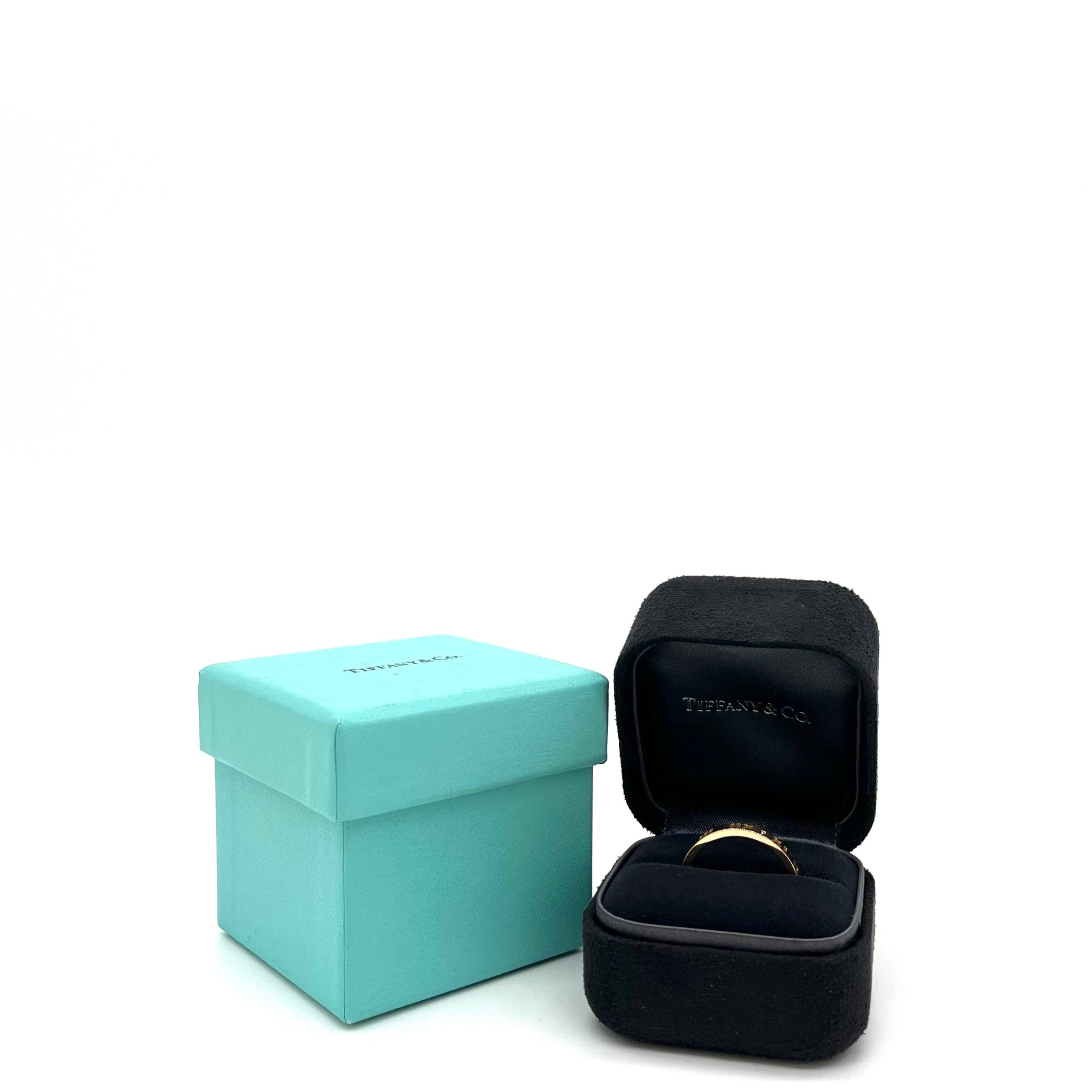 Tiffany & Co. Tiffany Atlas Pierced Diamond Ring 18K Yellow Gold Ring