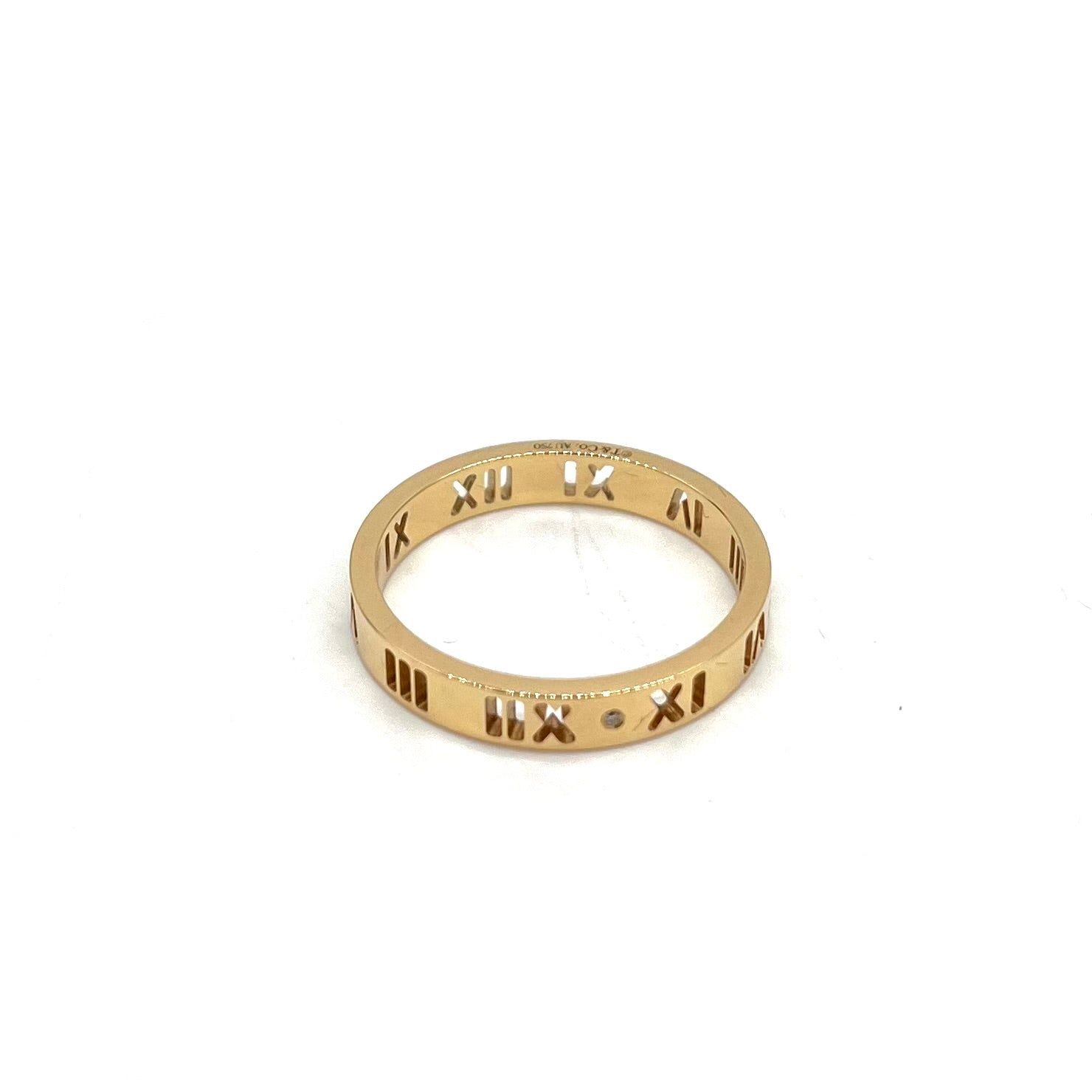 Tiffany & Co. Tiffany Atlas Pierced Diamond Ring 18K Yellow Gold Ring