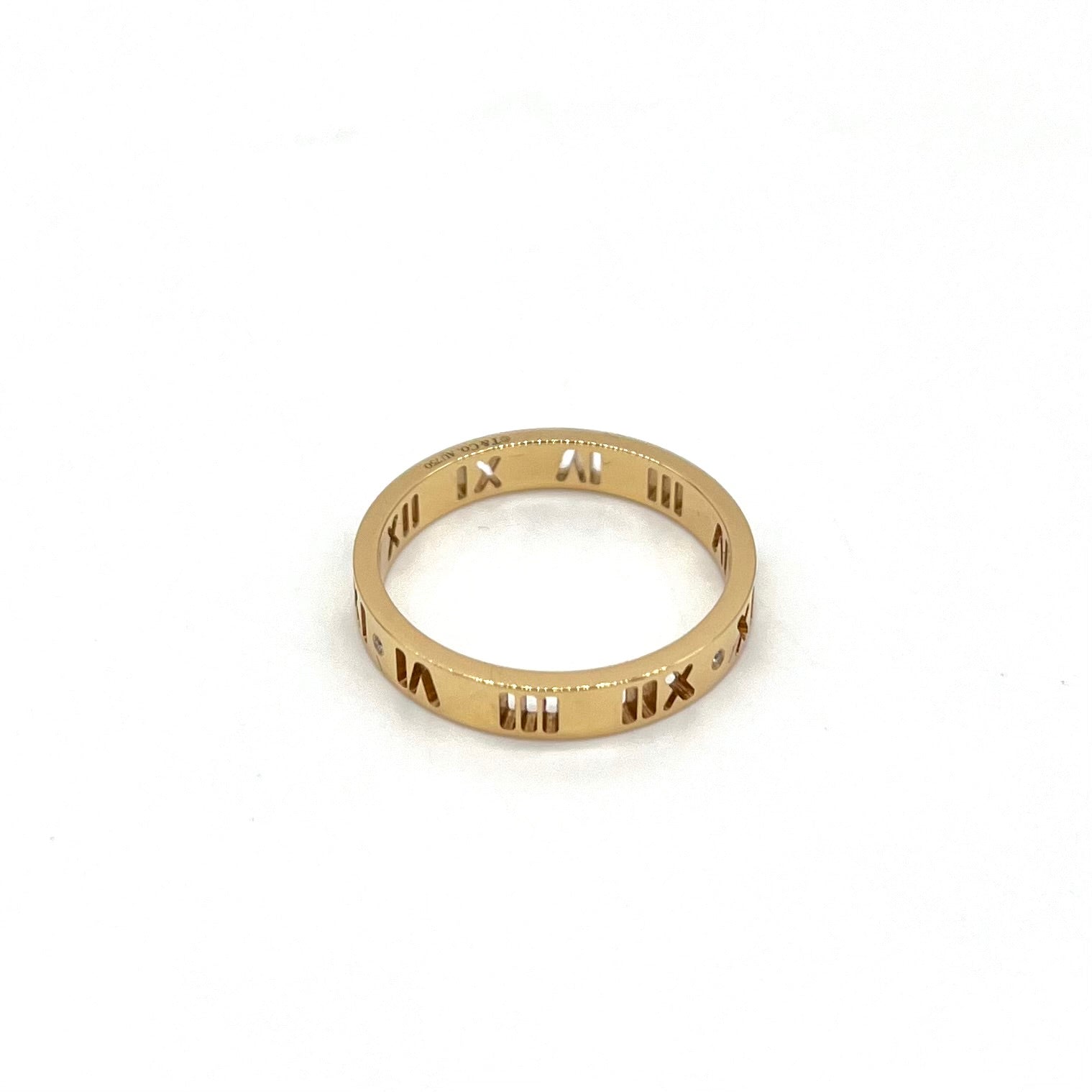 Tiffany & Co. Tiffany Atlas Pierced Diamond Ring 18K Yellow Gold Ring