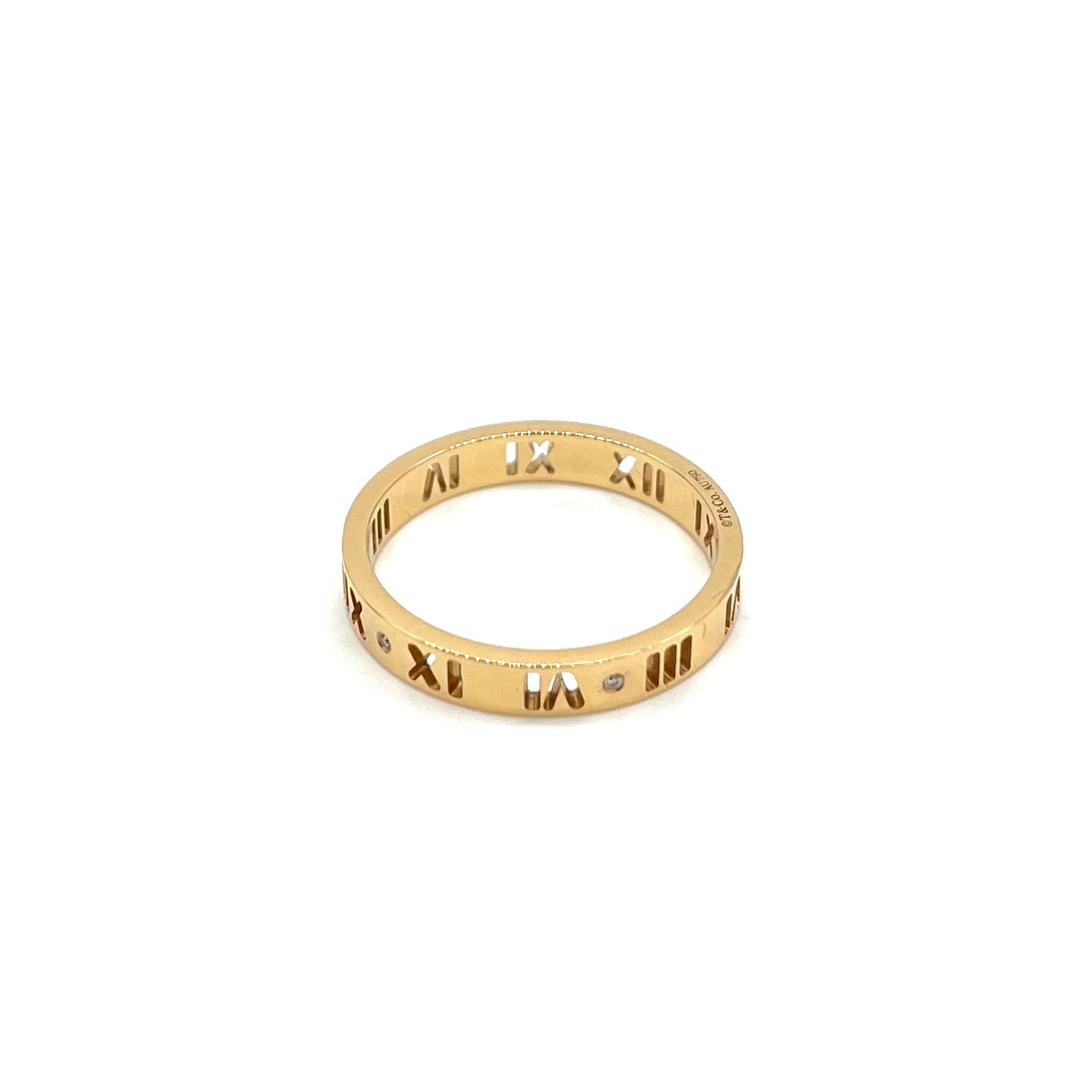 Tiffany & Co. Tiffany Atlas Pierced Diamond Ring 18K Yellow Gold Ring