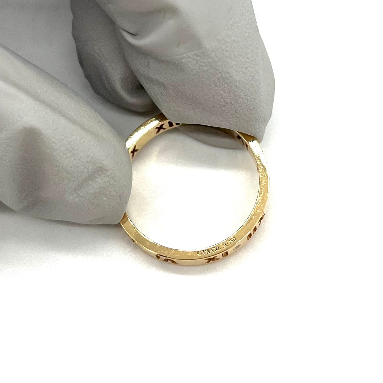 Tiffany & Co. Tiffany Atlas Pierced Diamond Ring 18K Yellow Gold Ring