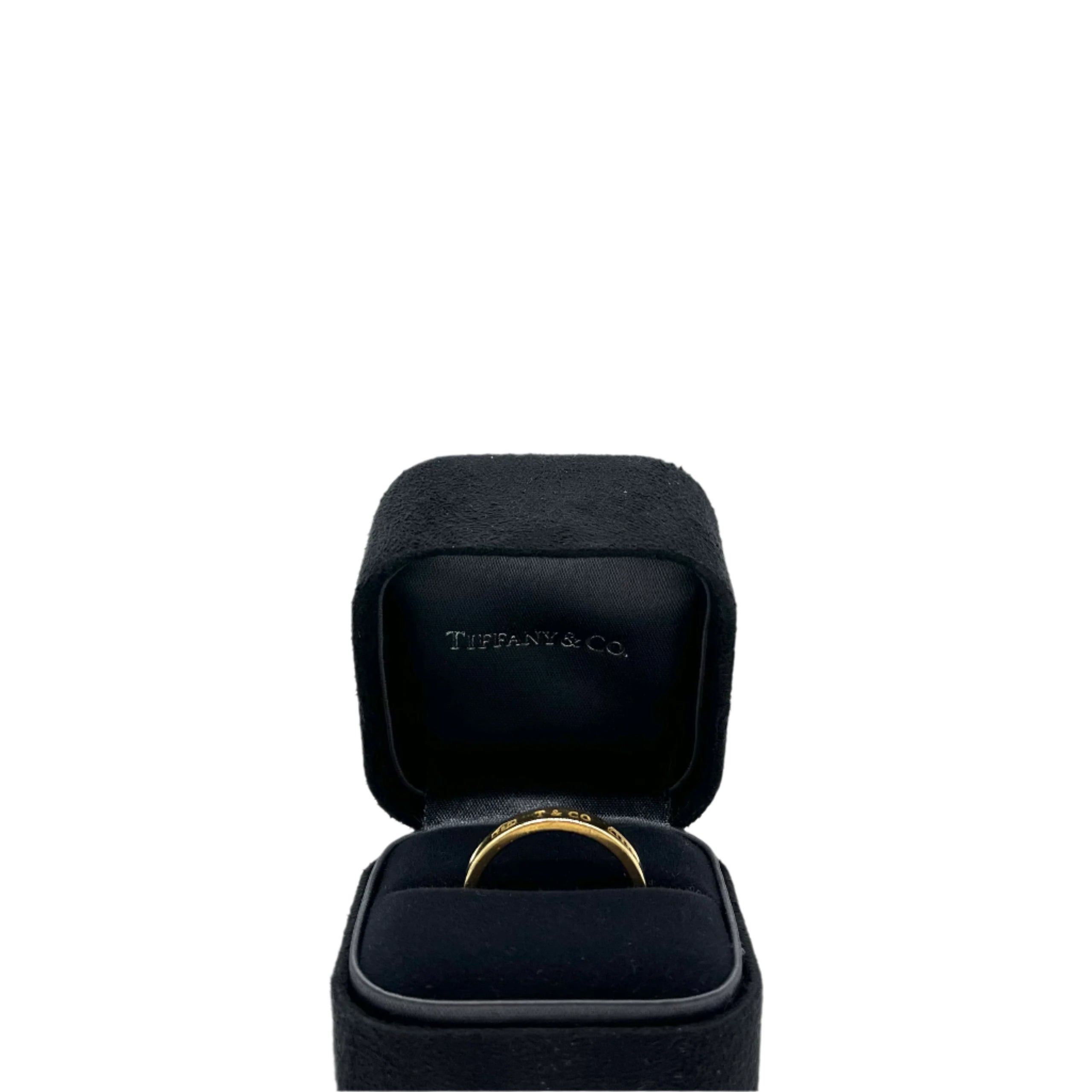 Tiffany & Co. Tiffany Atlas Pierced Diamond Ring 18K Yellow Gold Ring