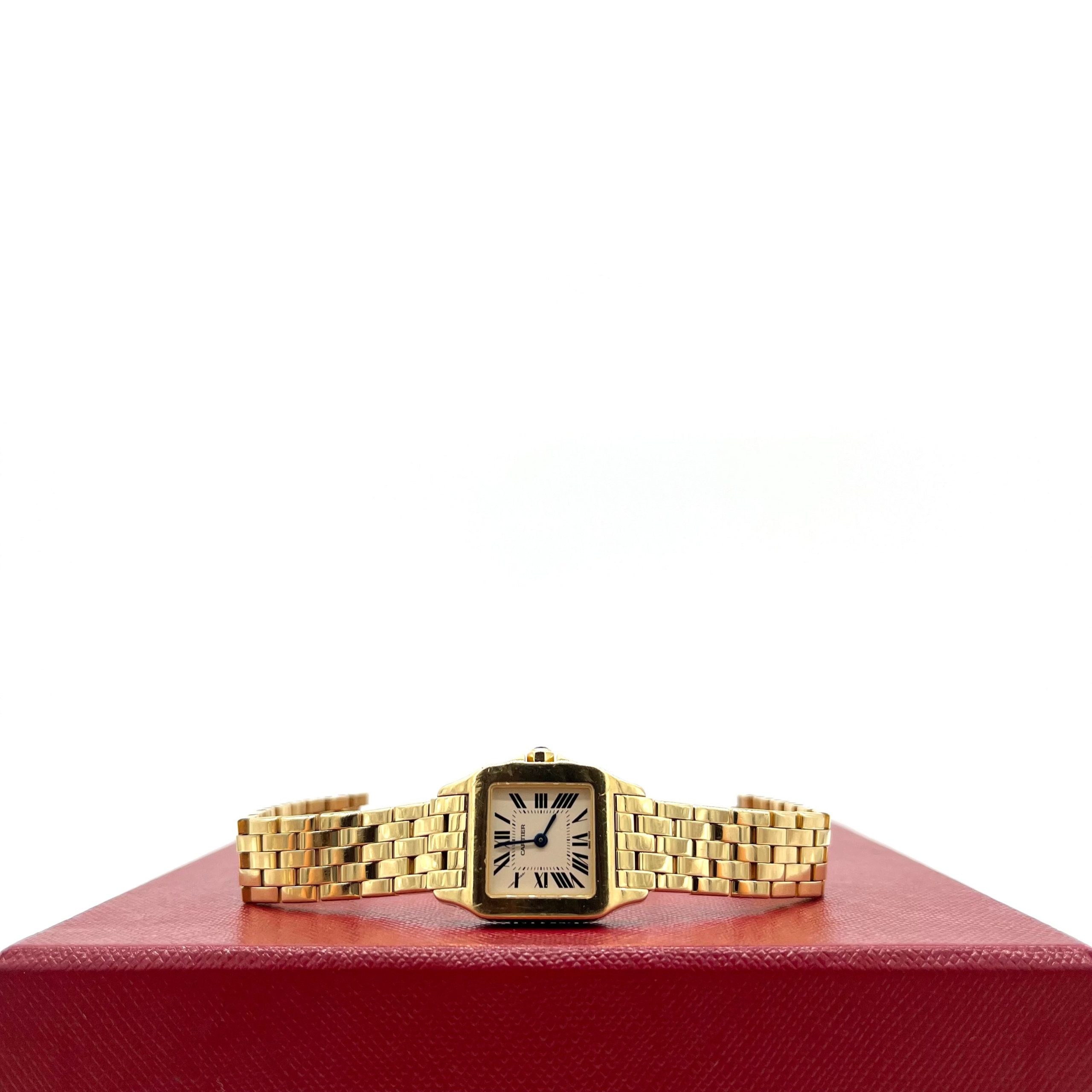 Panthère de Cartier watch Mini model, quartz movement, yellow gold 18K