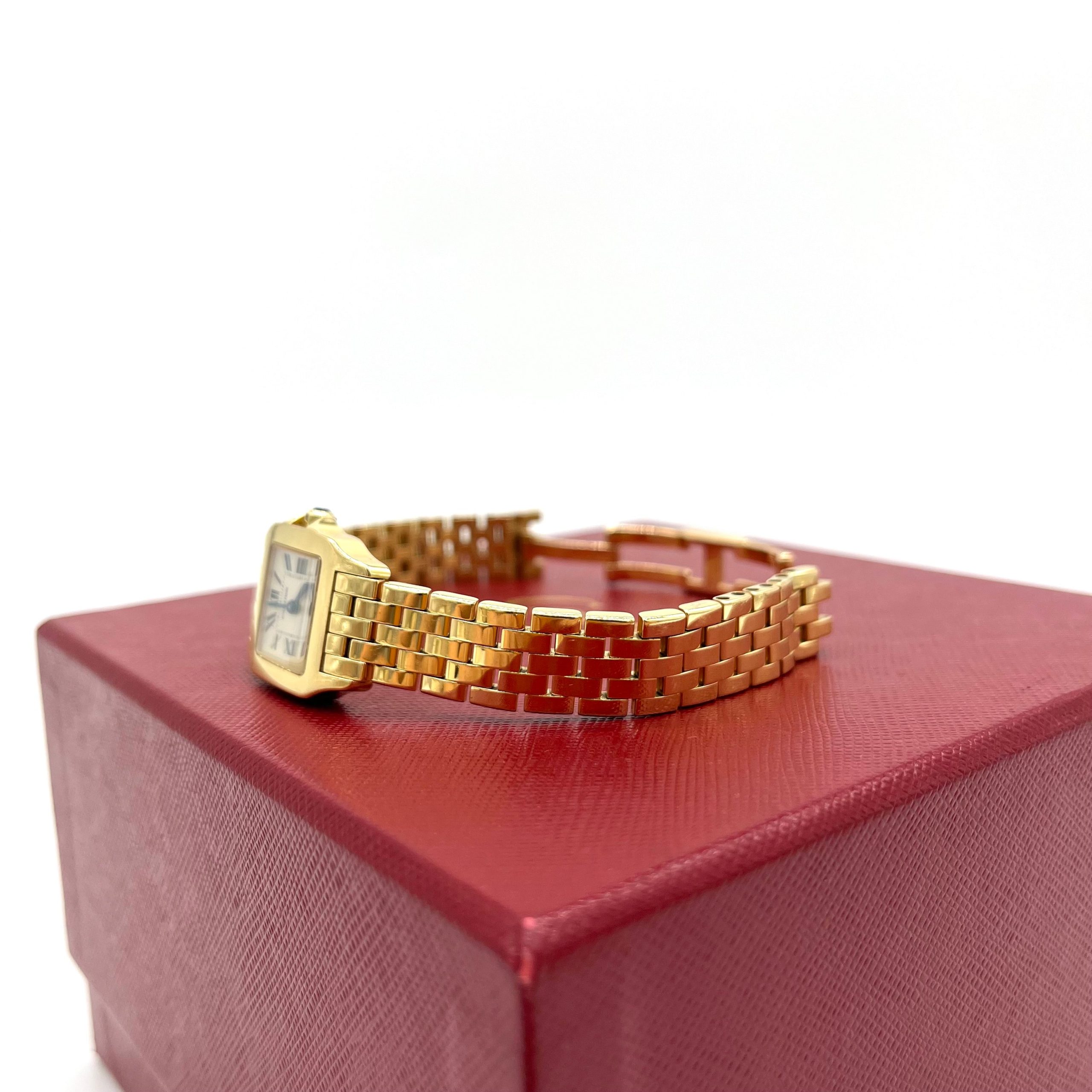 Panthère de Cartier watch Mini model, quartz movement, yellow gold 18K