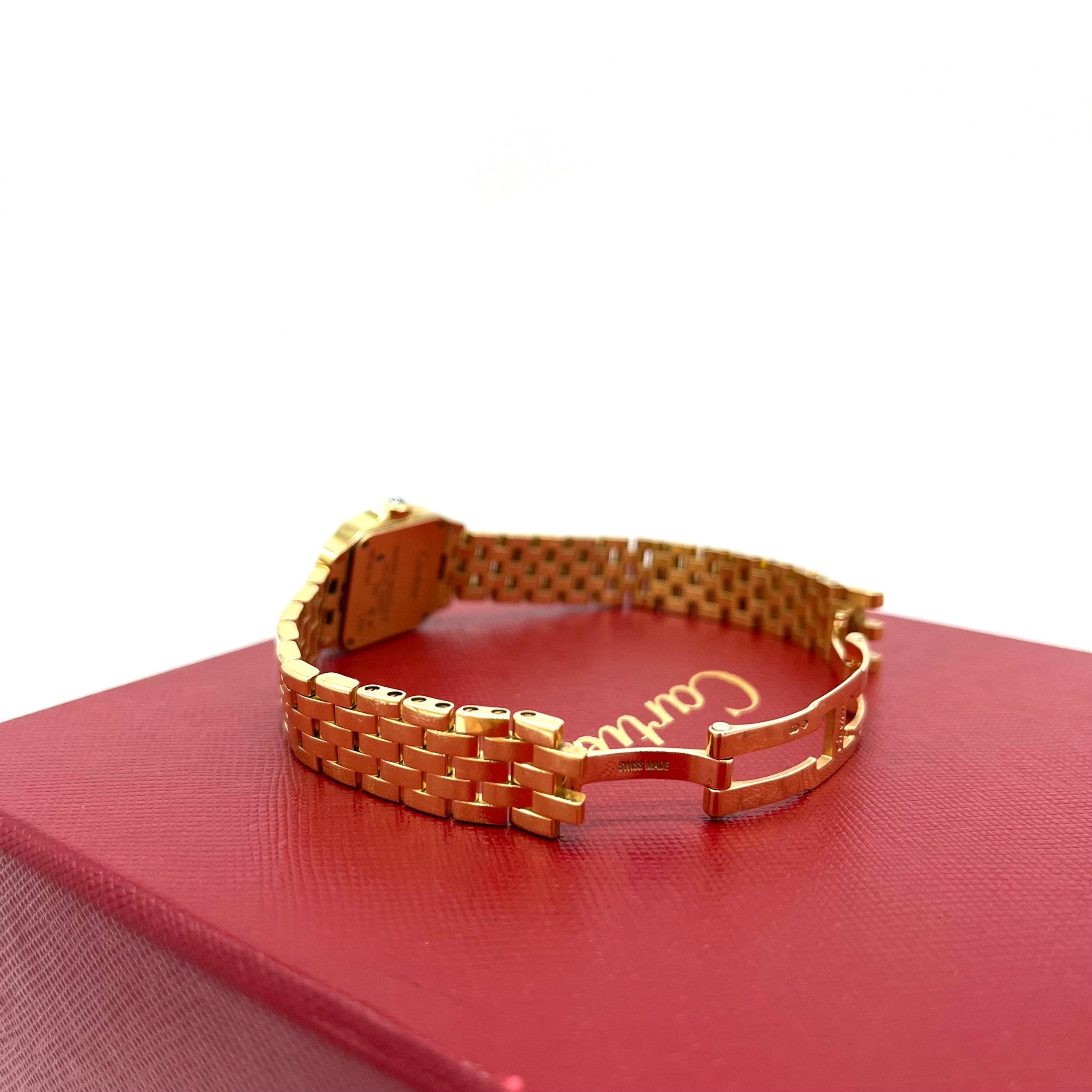 Panthère de Cartier watch Mini model, quartz movement, yellow gold 18K